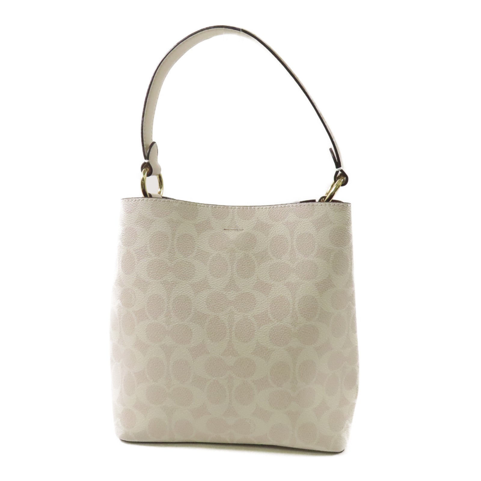 COACH 塗層帆布2 Way Shoulder金扣手挽肩背兩用袋