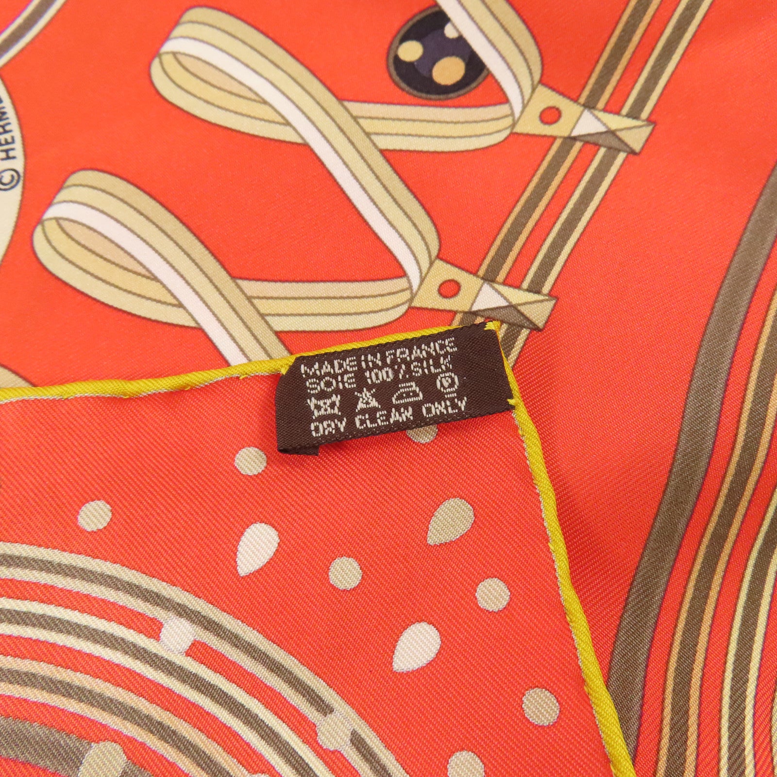 HERMES Scarf 90x90cm Scarf Silk Red/Multicolor