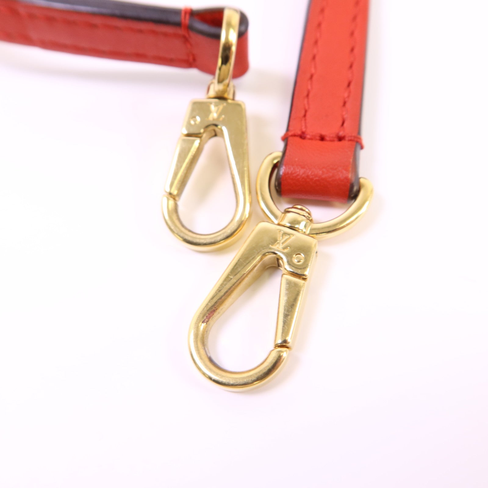 LOUIS VUITTON Monogram Locky BB金扣手挽肩背棕色/紅色