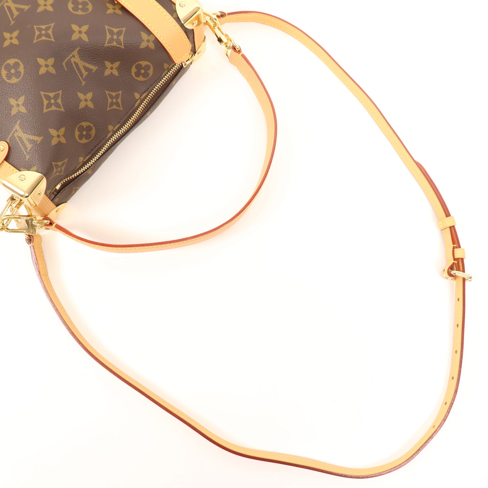 LOUIS VUITTON Monogram Side Trunk MM金扣手挽肩背兩用袋