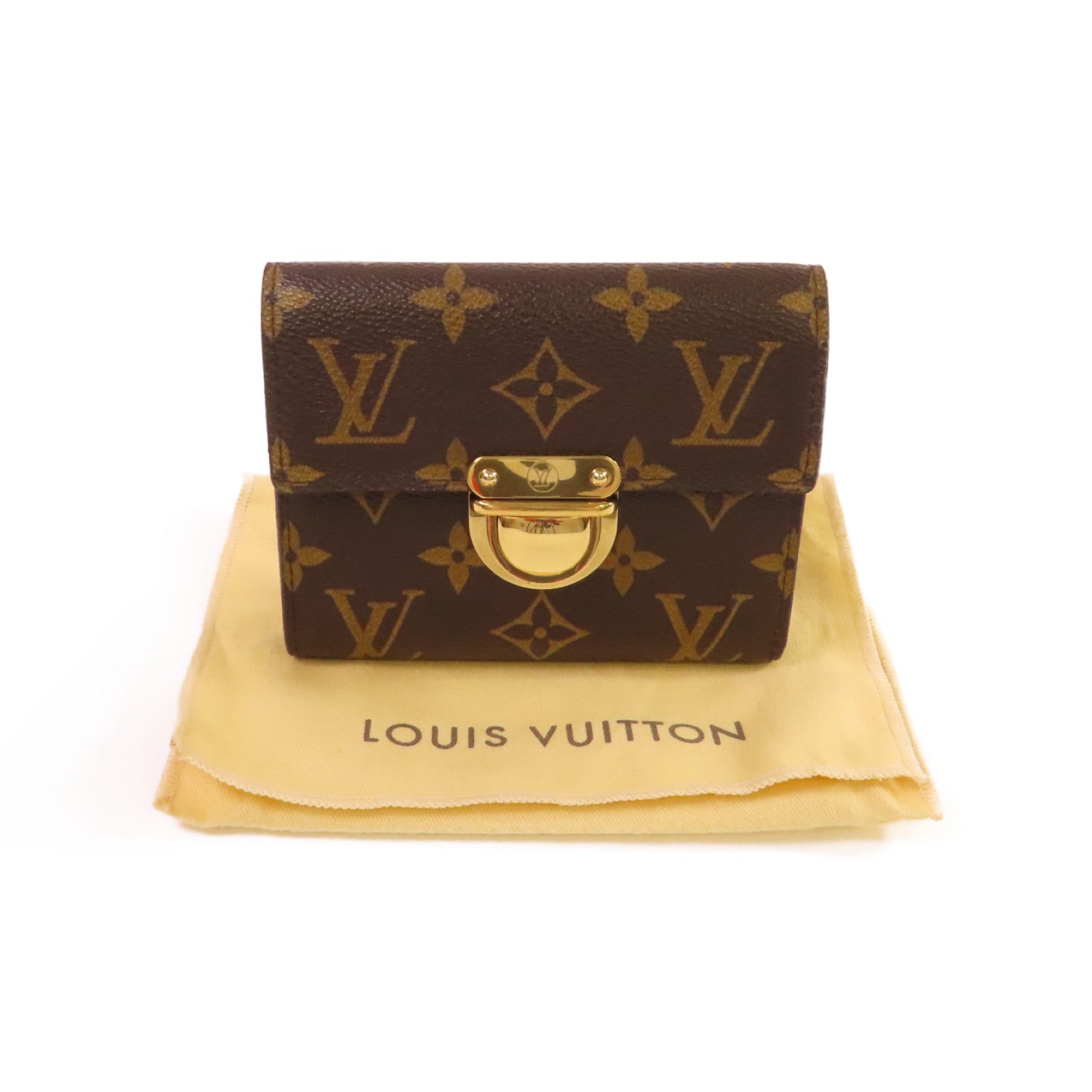 LOUIS VUITTON Monogram Portefeuille Koala Trifold Wallet金扣短錢包啡色