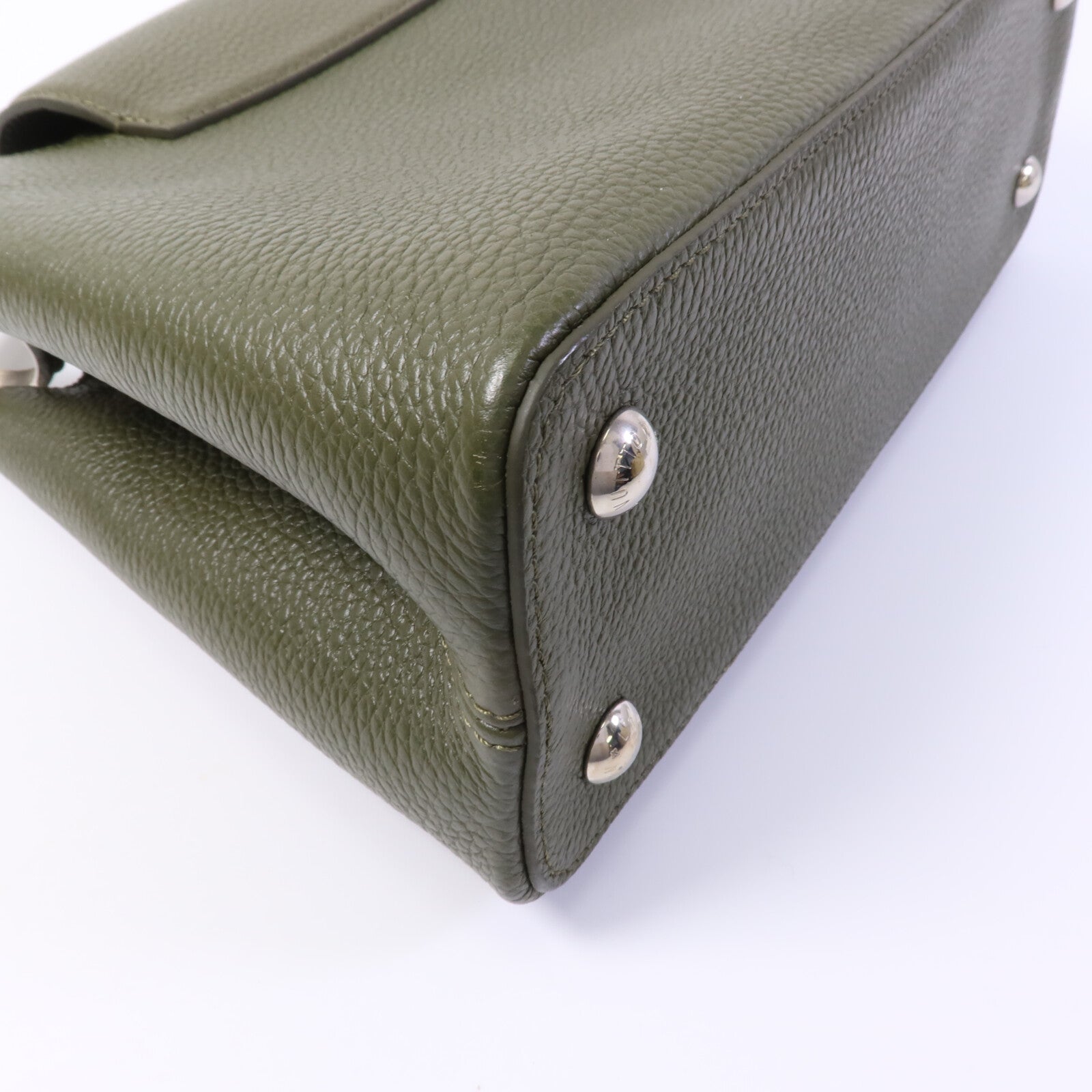 LOUIS VUITTON Taurillon/蛇皮皮革Capucines MM手挽肩背兩用袋
