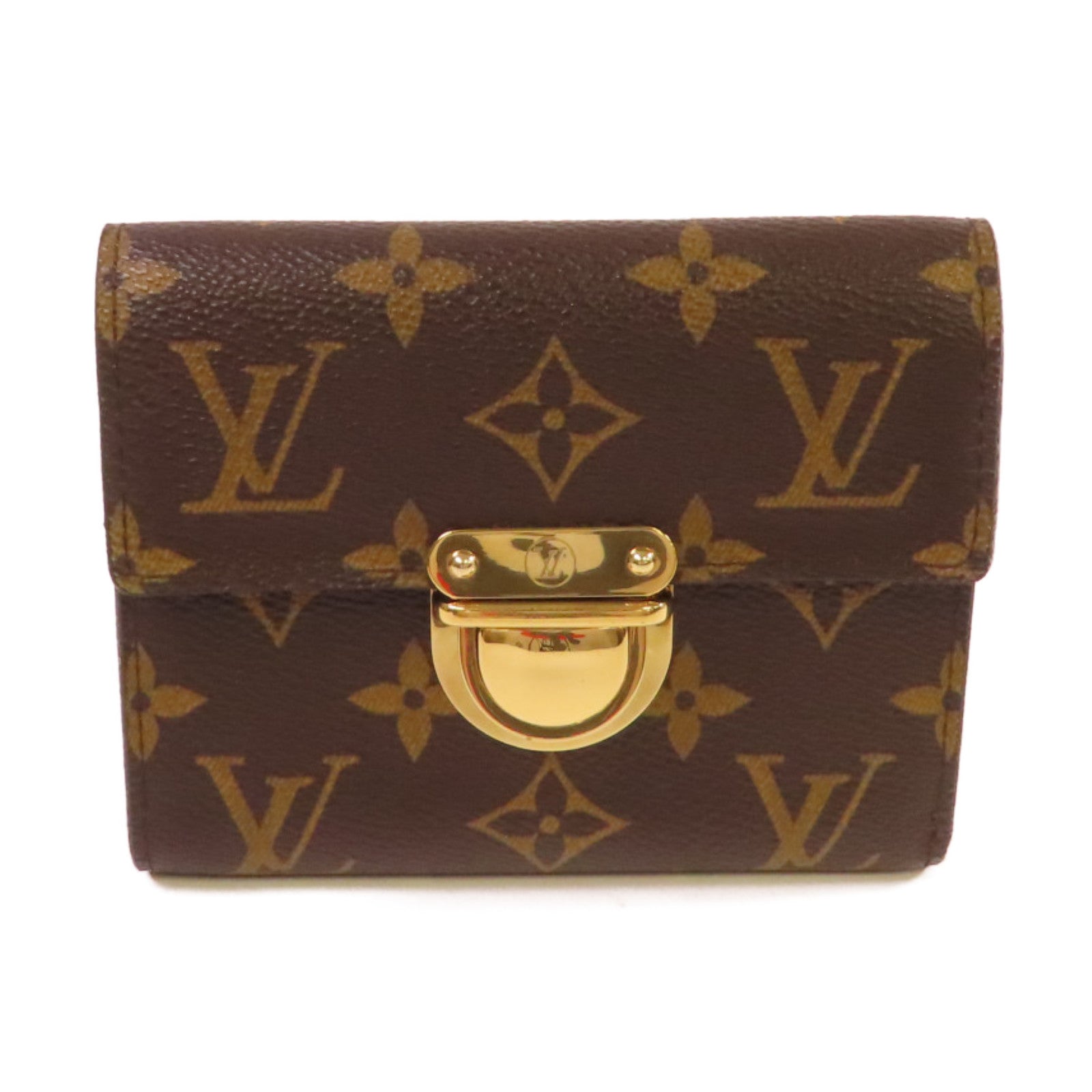 LOUIS VUITTON Monogram Portefeuille Koala Trifold Wallet金扣短錢包啡色