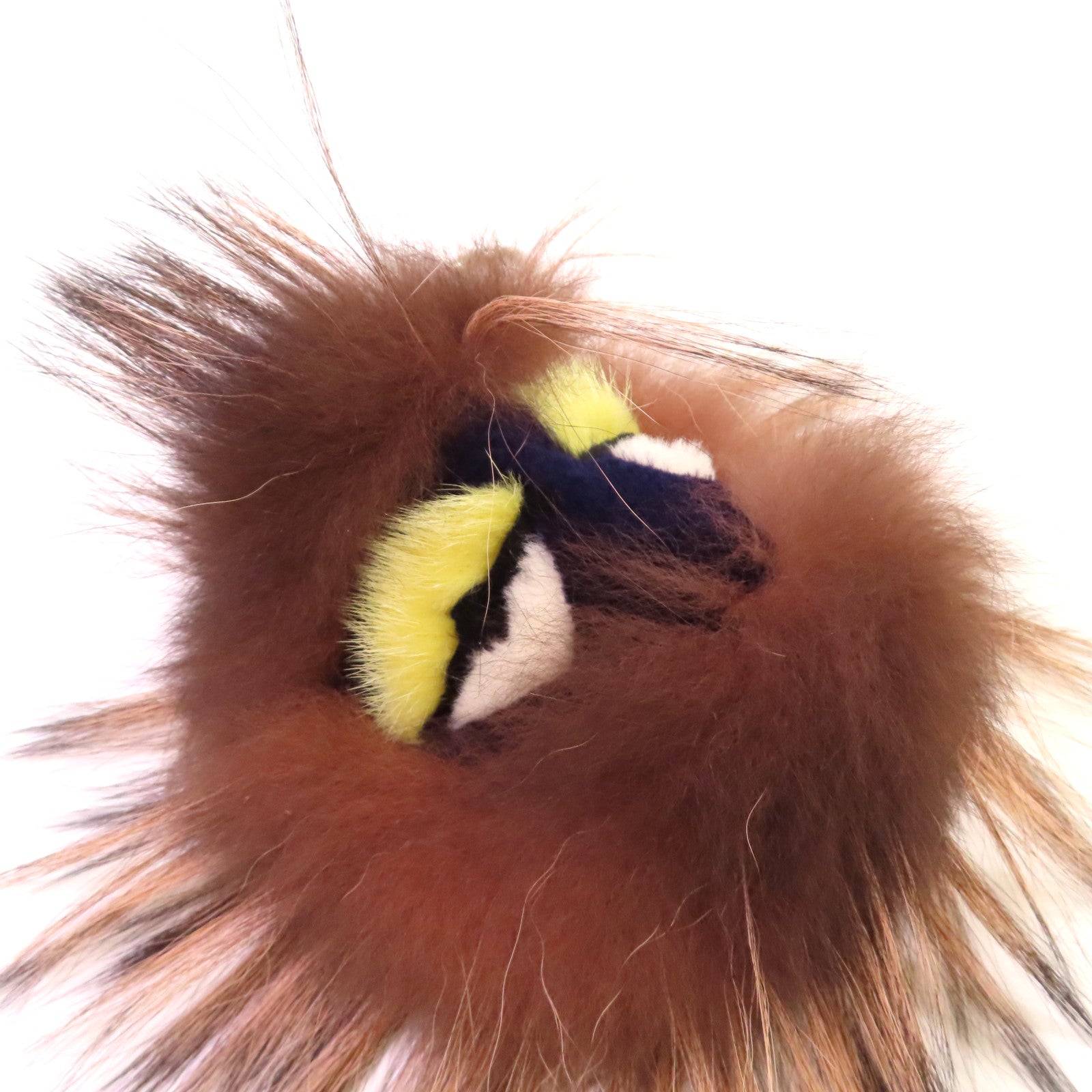 FENDI 毛毛Charm掛飾啡色/粉紅色