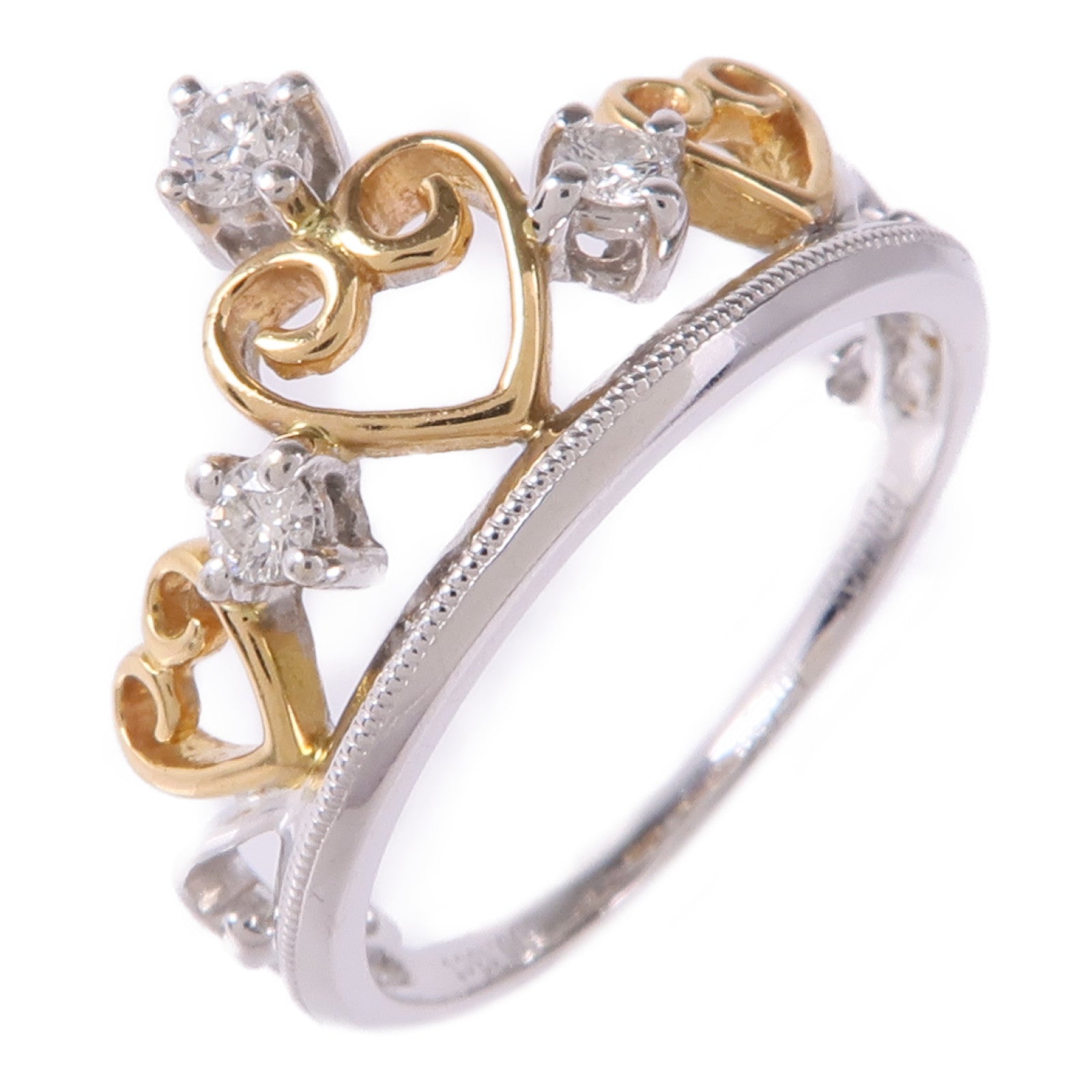 JEWELRY 【激減優惠】18K黃金/白金Diamond Ring鑽石戒指US#6