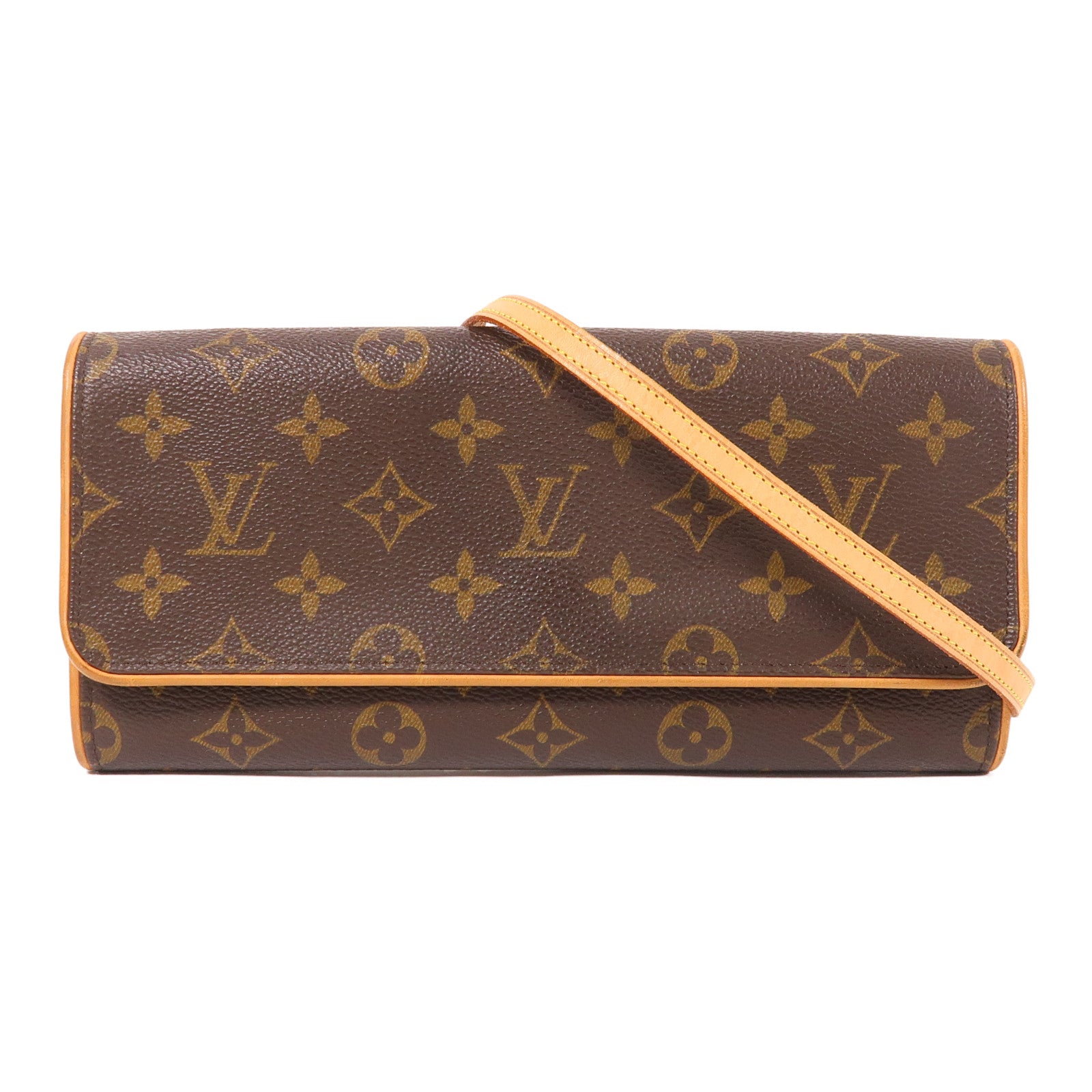 LOUIS VUITTON Monogram Pochette Twin GM金扣肩背袋