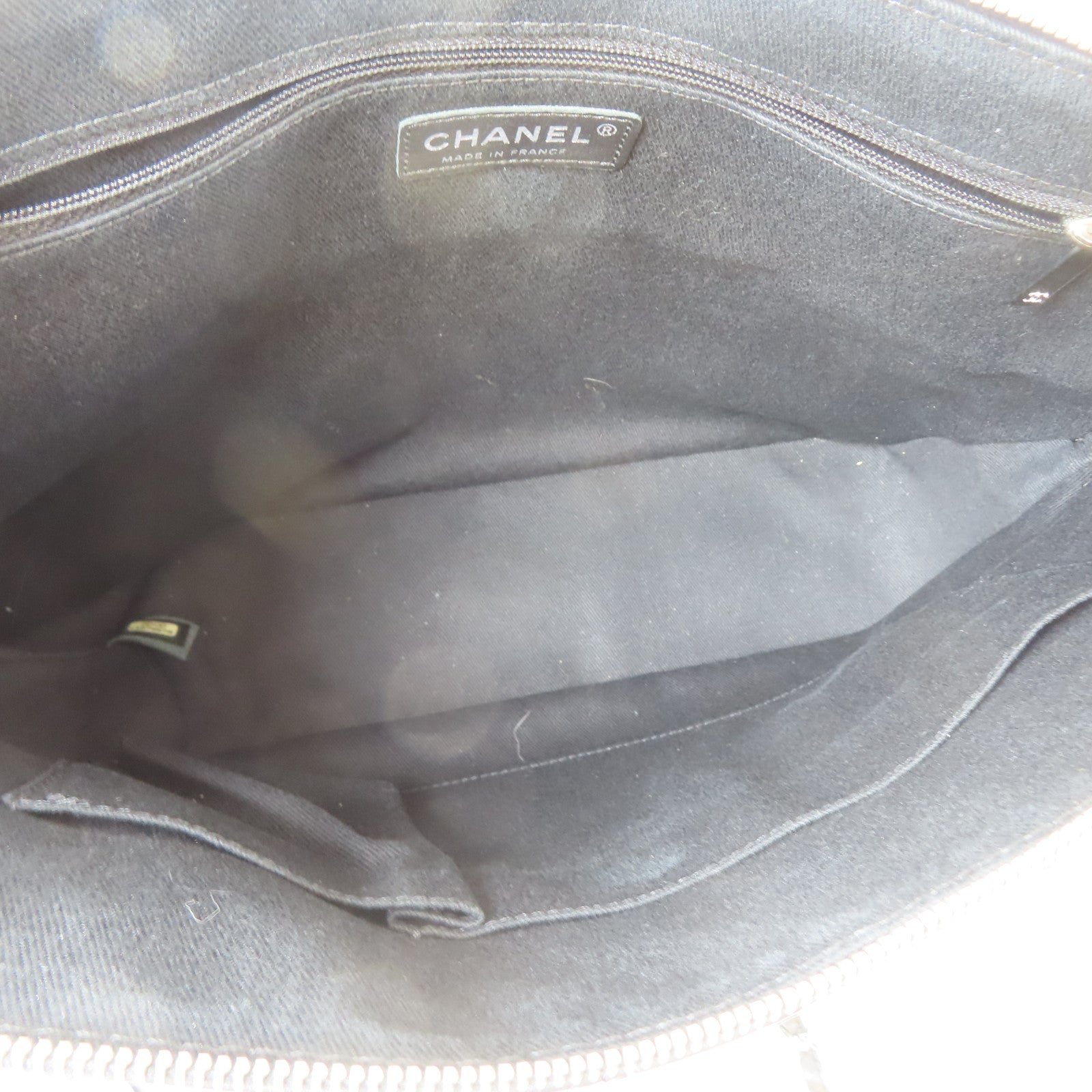 CHANEL 菱格羊皮皮革Chain Shoulder Bag銀扣鏈帶肩背袋黑色