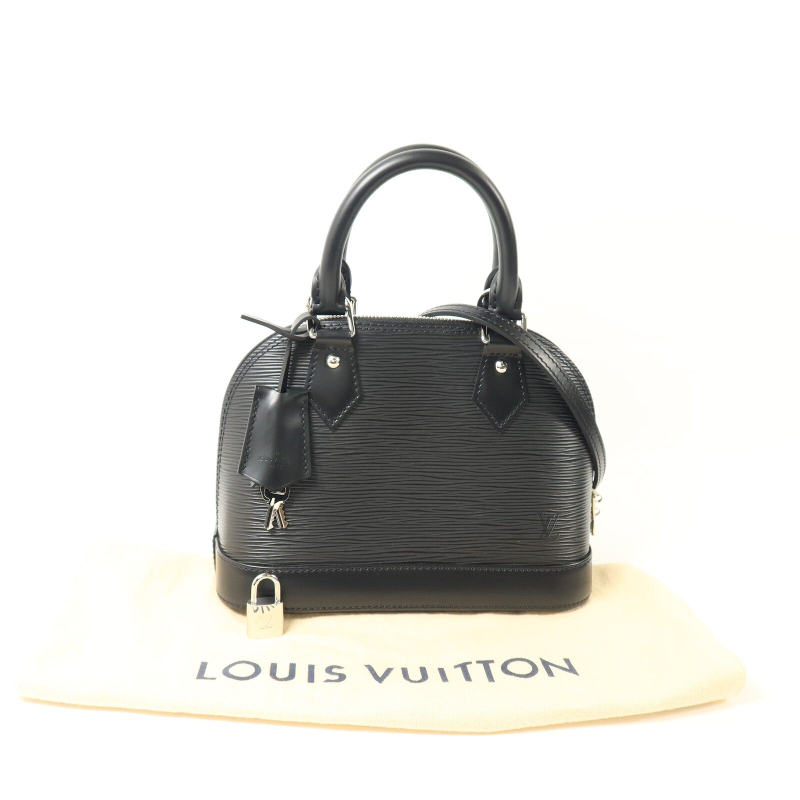 LOUIS VUITTON Epi Alma BB銀扣手挽肩背兩用袋