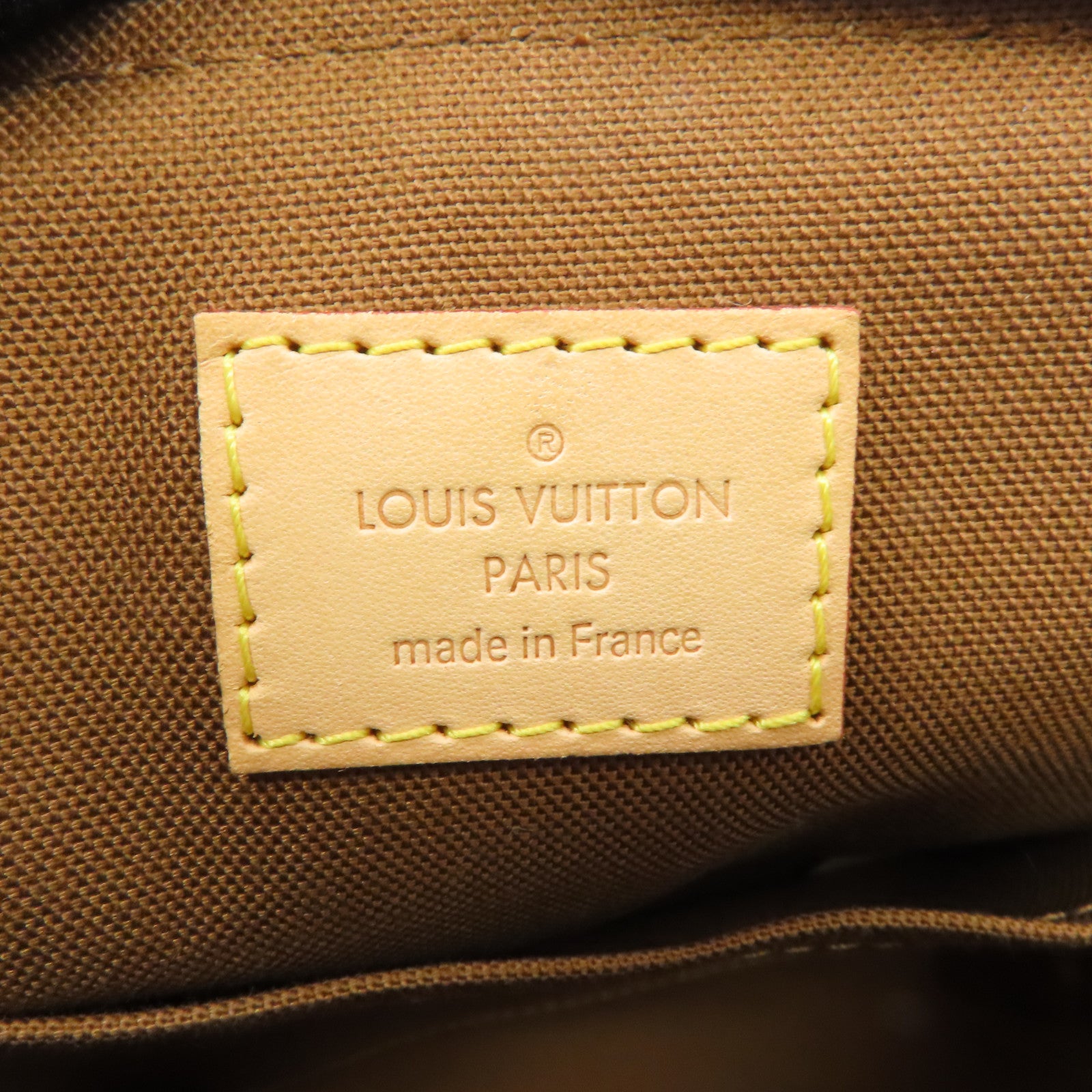 LOUIS VUITTON Monogram Tivoli PM金扣手挽袋棕色