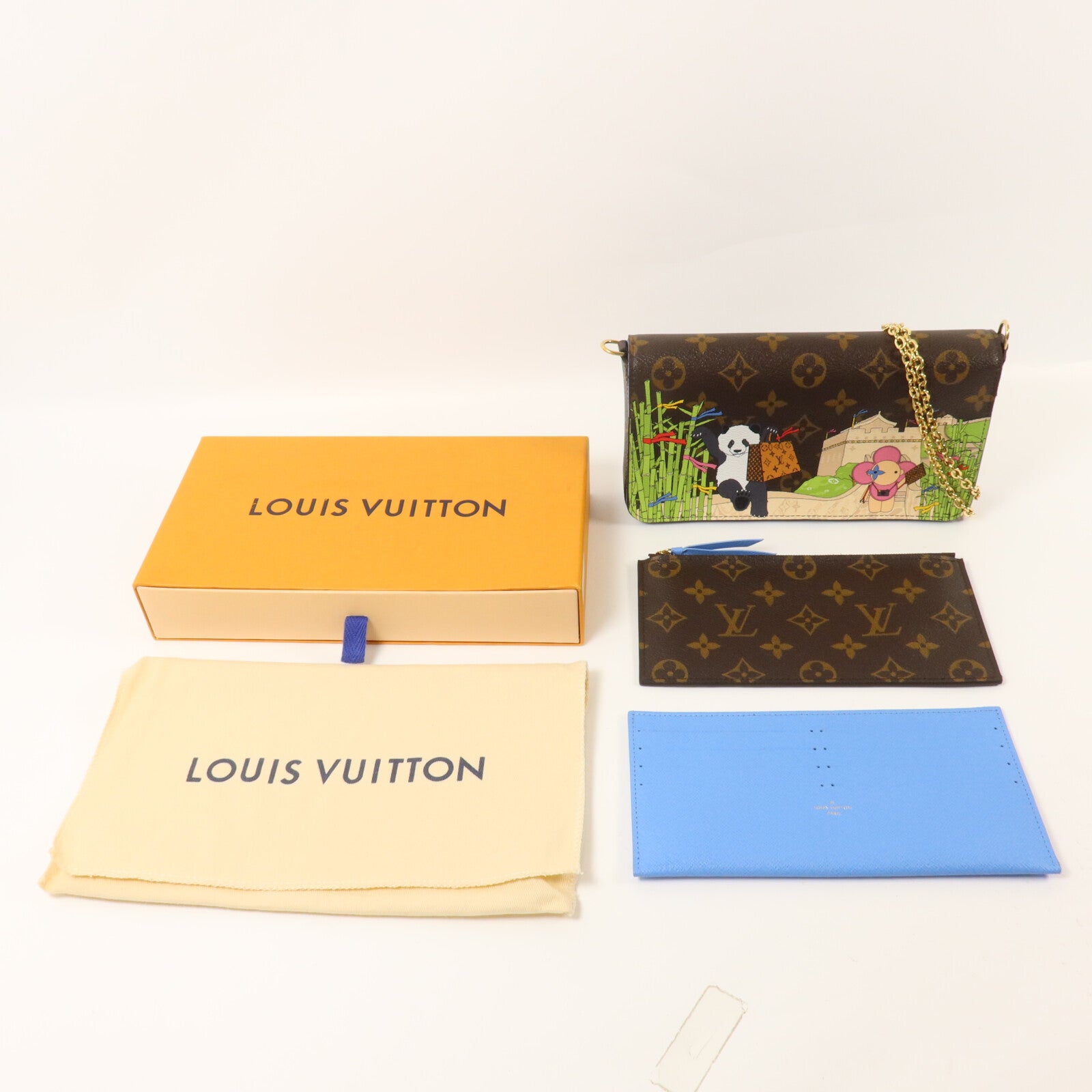 LOUIS VUITTON Monogram Pochette Felicie鏈帶肩背袋