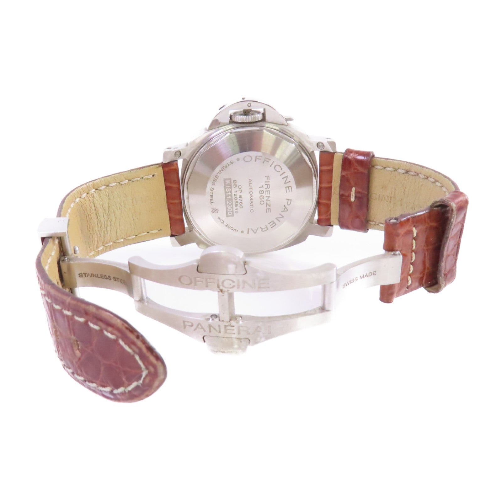PANERAI Luminor Marina Watch不鏽鋼/皮帶自動機芯手錶黑色
