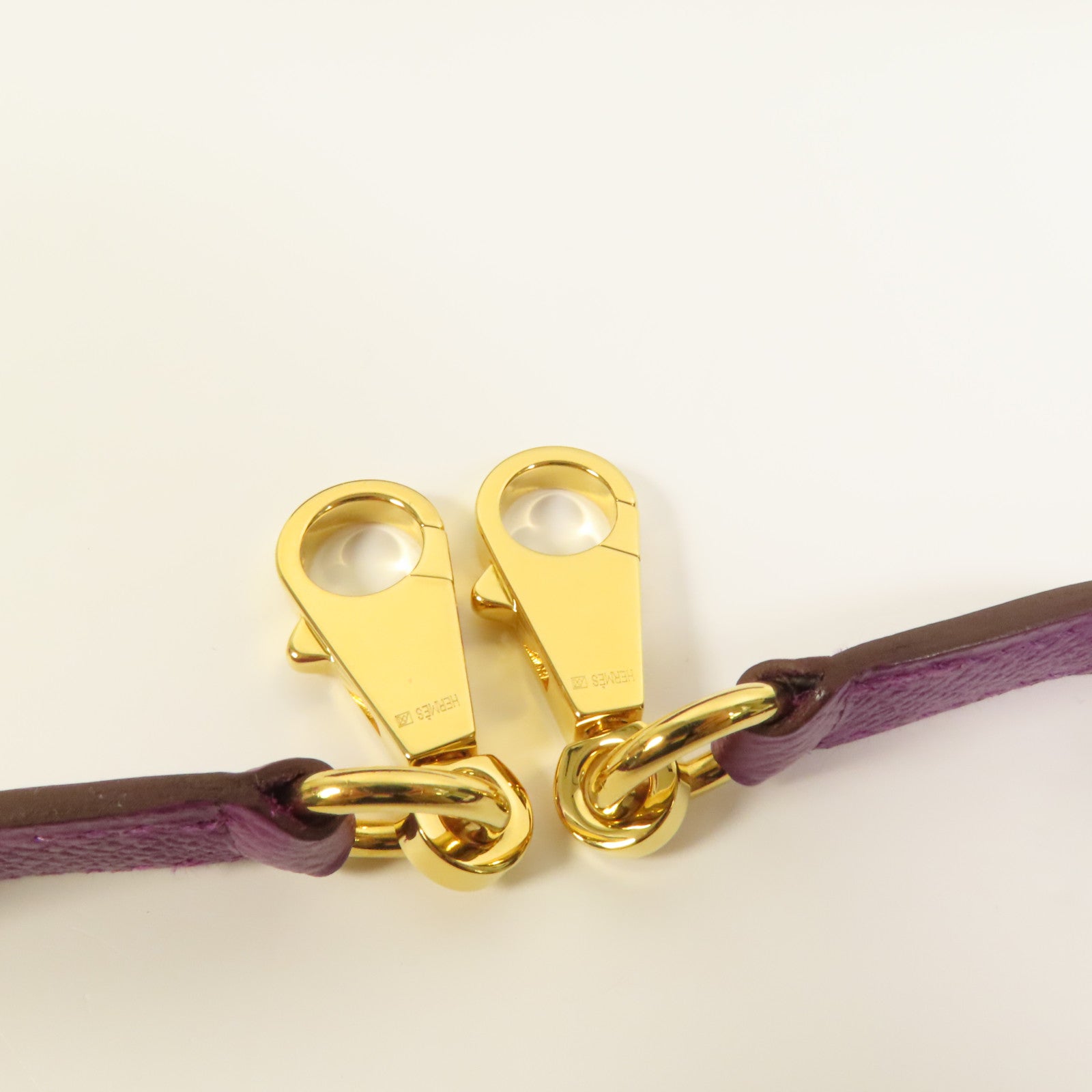 HERMES Epsom皮革Kelly 25金扣手挽肩背兩用袋Anemone