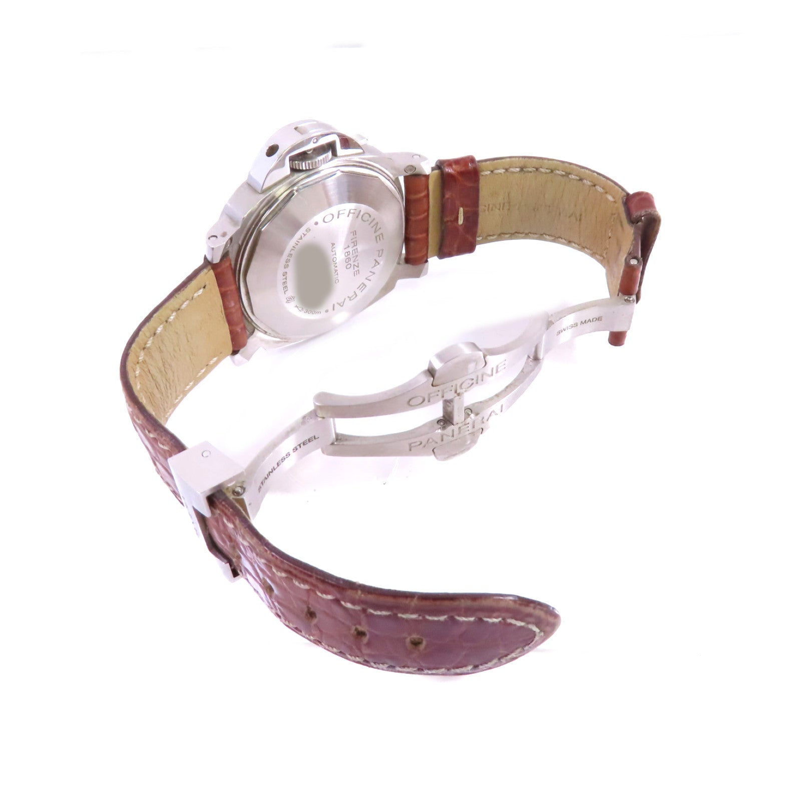 PANERAI Luminor Marina Watch不鏽鋼/皮帶自動機芯手錶黑色