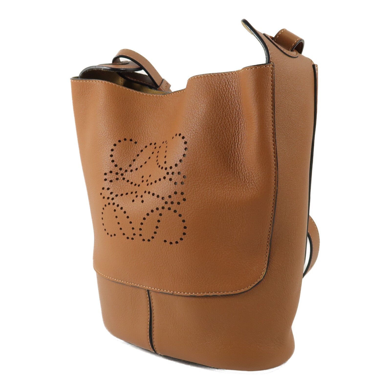 LOEWE 牛皮皮革Hobo Anagram Small肩背袋