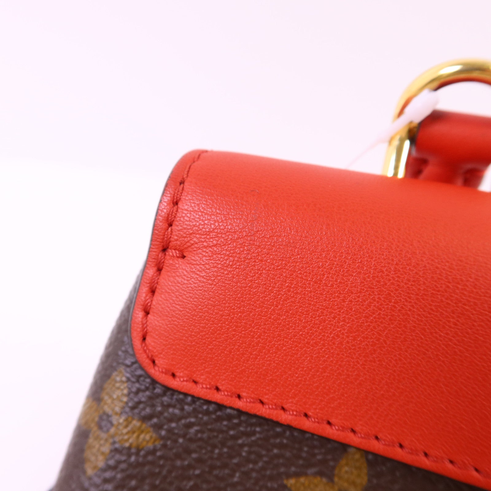 LOUIS VUITTON Monogram Locky BB金扣手挽肩背棕色/紅色
