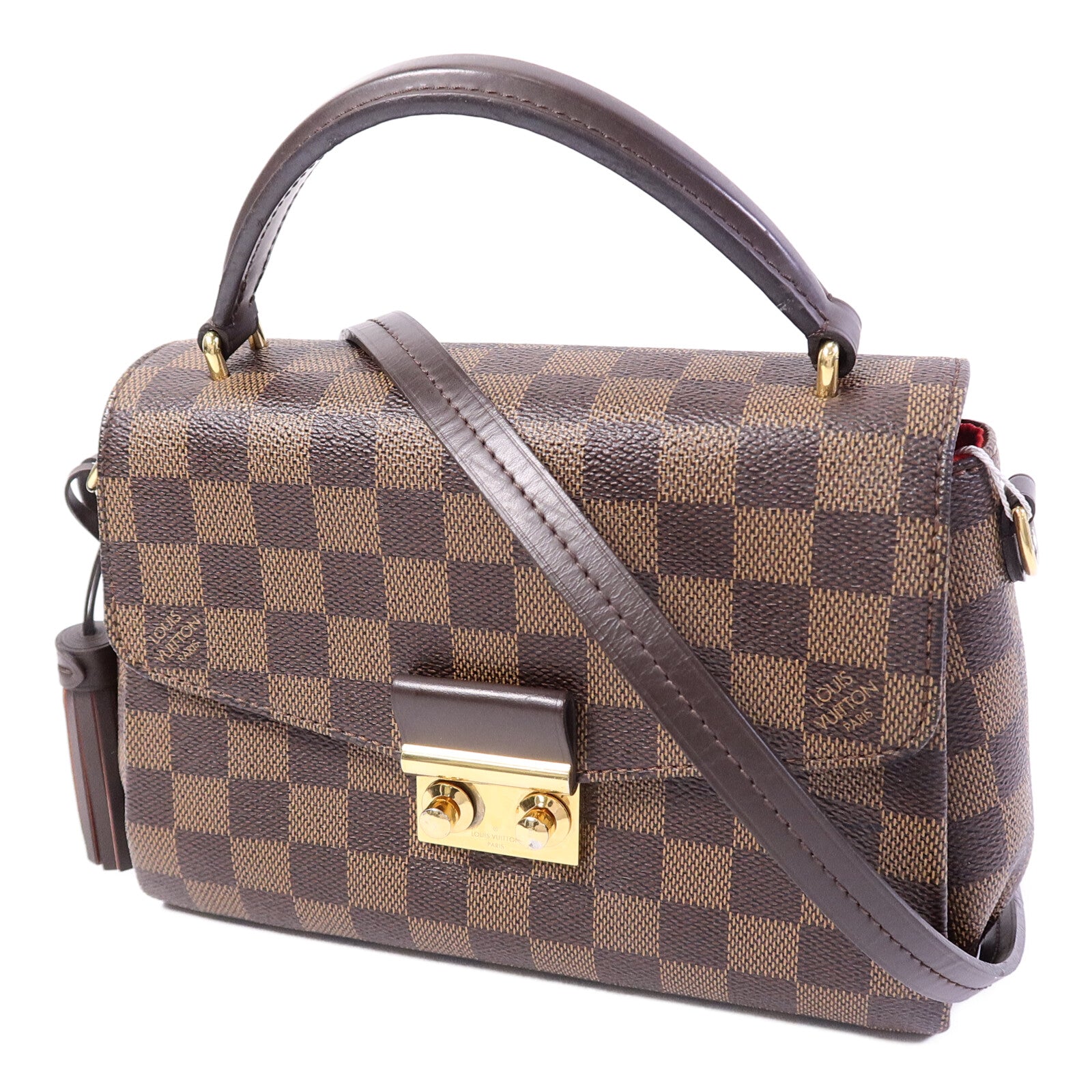 LOUIS VUITTON Damier Croisette手挽肩背兩用袋
