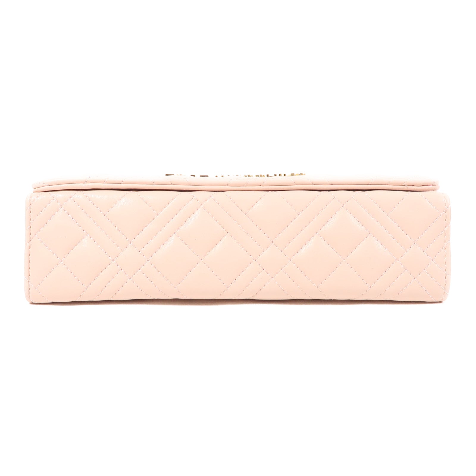 MOSCHINO 羊皮皮革Chain Shoulder金扣鏈帶肩背袋