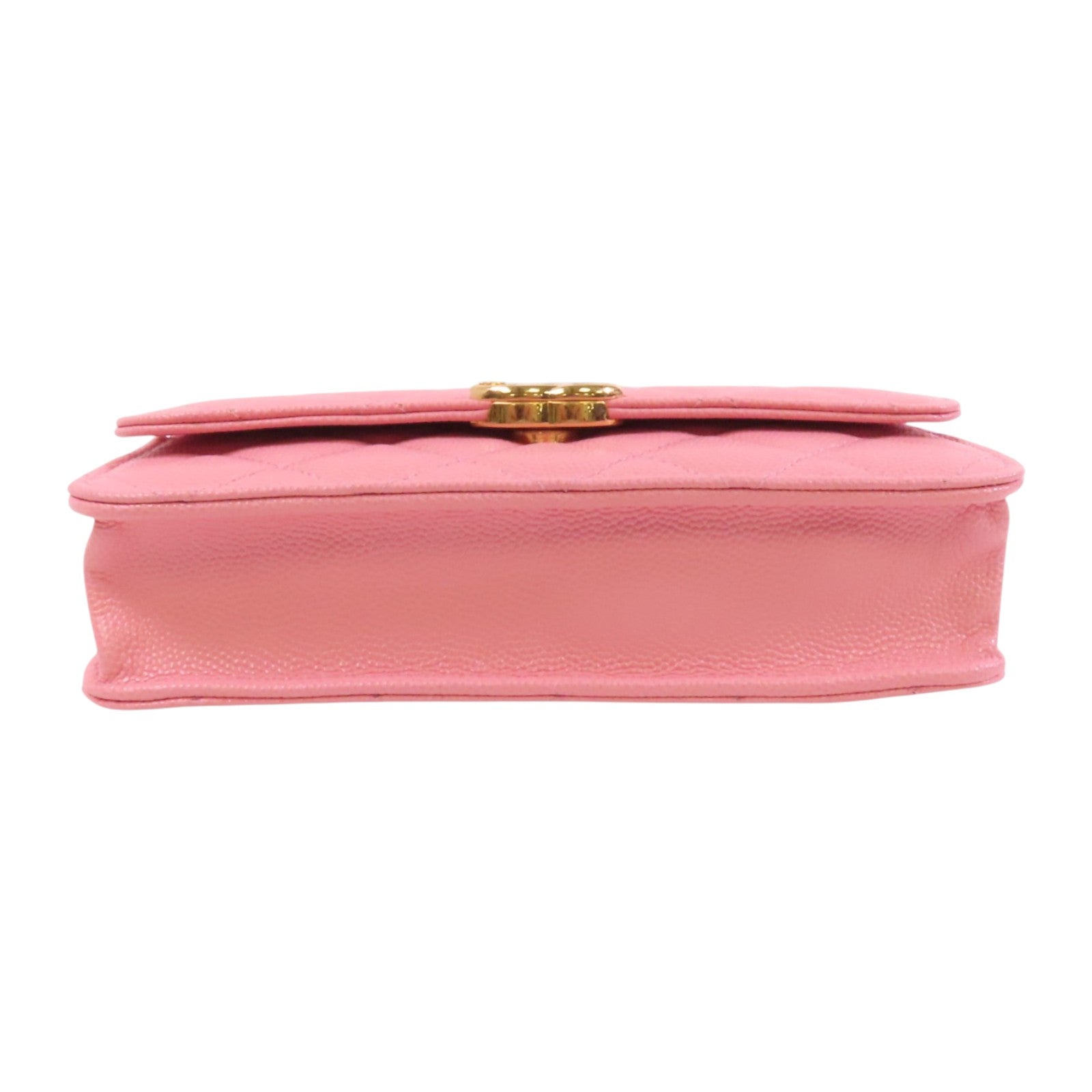 CHANEL 牛皮皮革Chain Shoulder Bag金扣鏈帶手挽肩背兩用袋