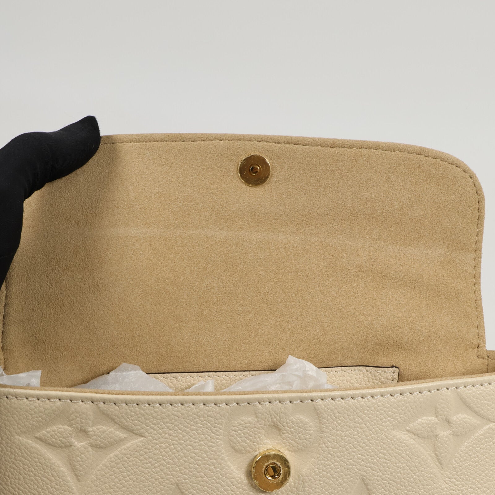 LOUIS VUITTON Monogram Empreinte Wallet on Chain Ivy肩背袋