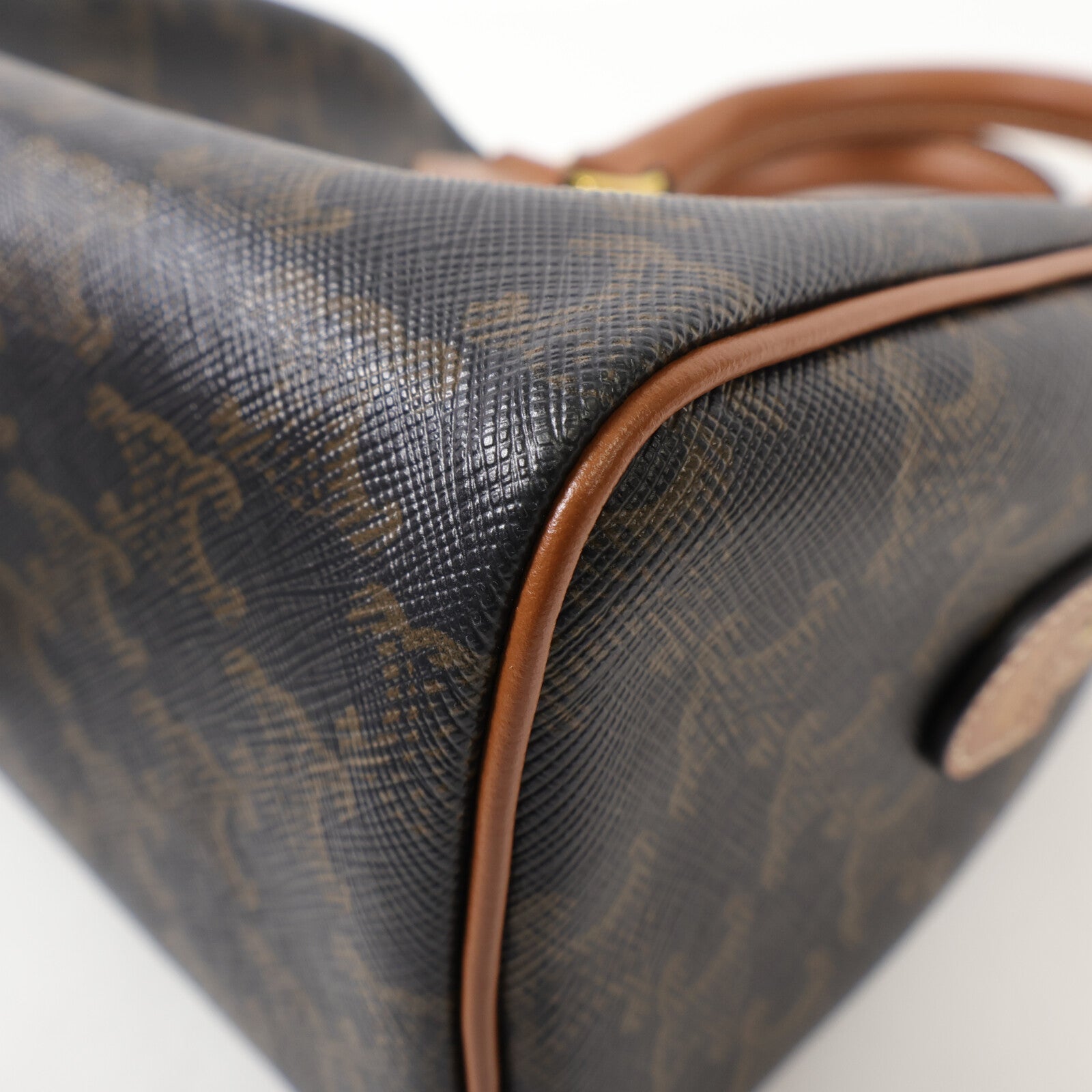 CELINE 塗層帆布Small Boston金扣手挽肩背兩用袋