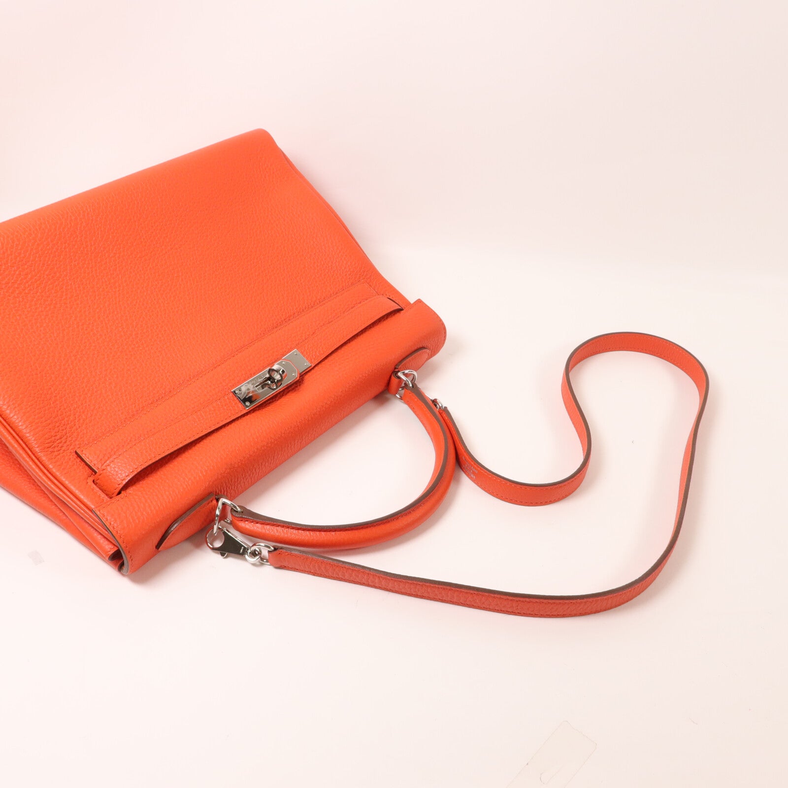 HERMES Togo皮革Kelly 32手挽肩背兩用袋Capucine