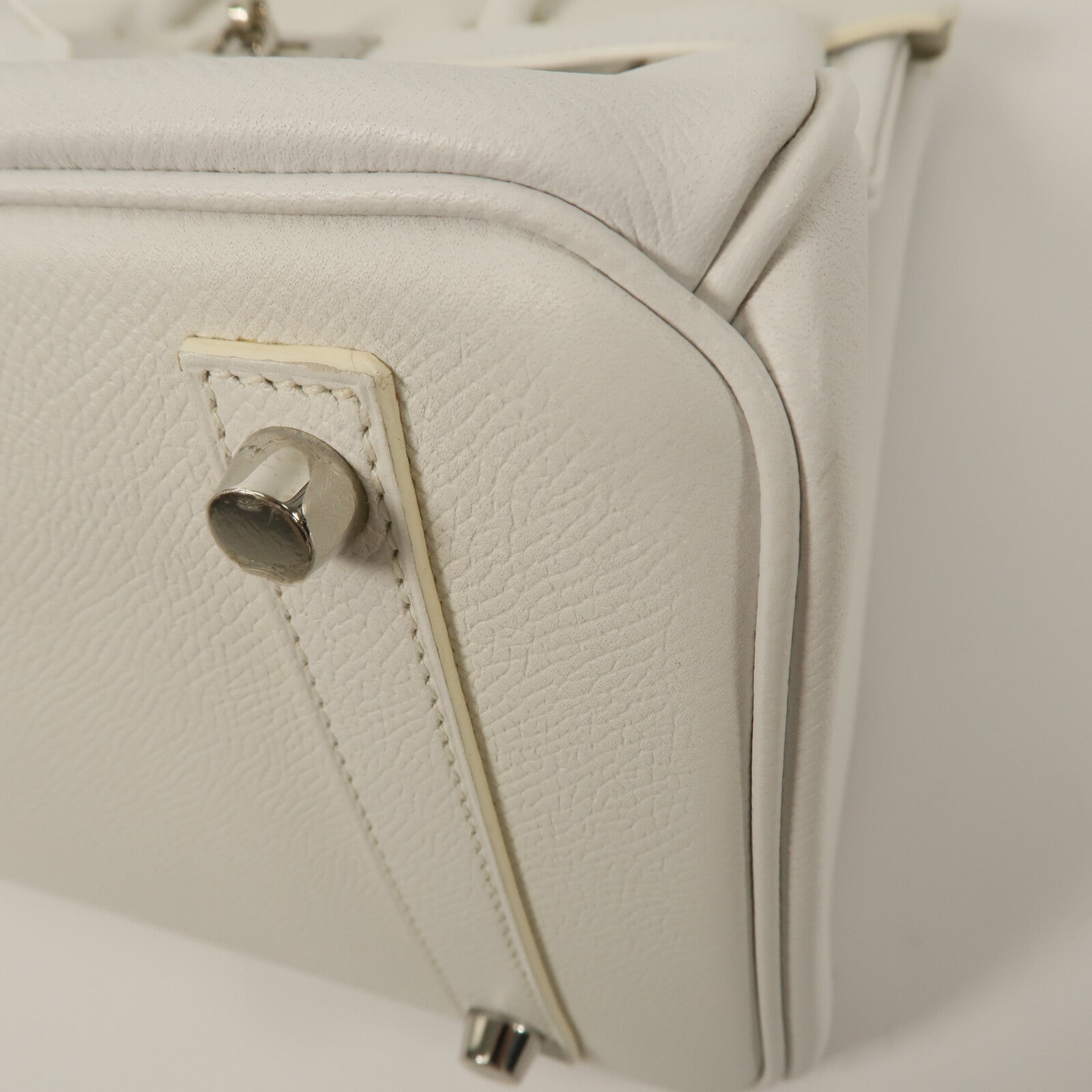 HERMES Epsom皮革Birkin 30手挽袋Blanc