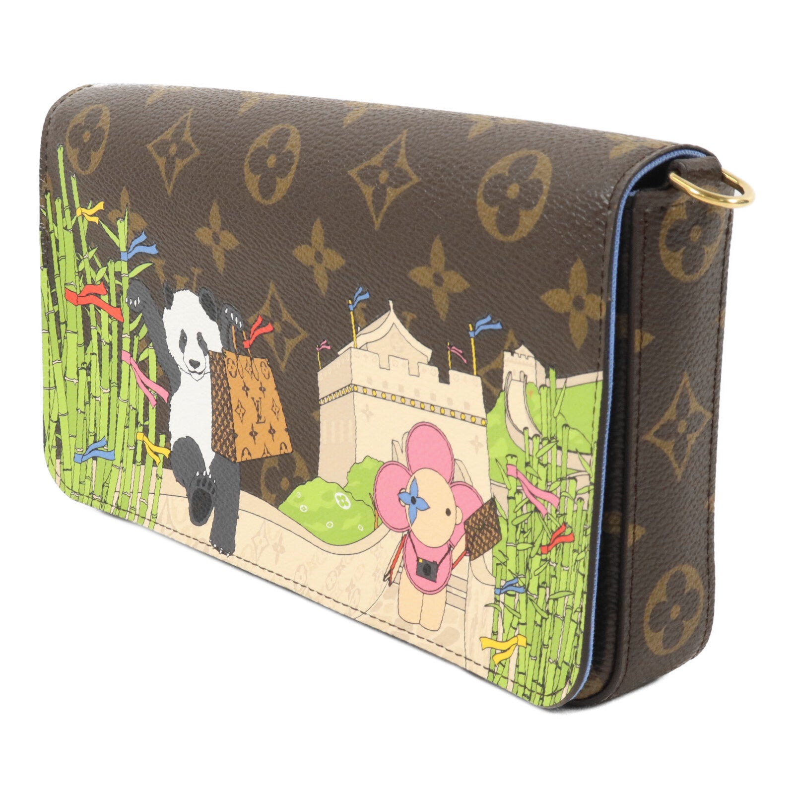 LOUIS VUITTON Monogram Pochette Felicie鏈帶肩背袋