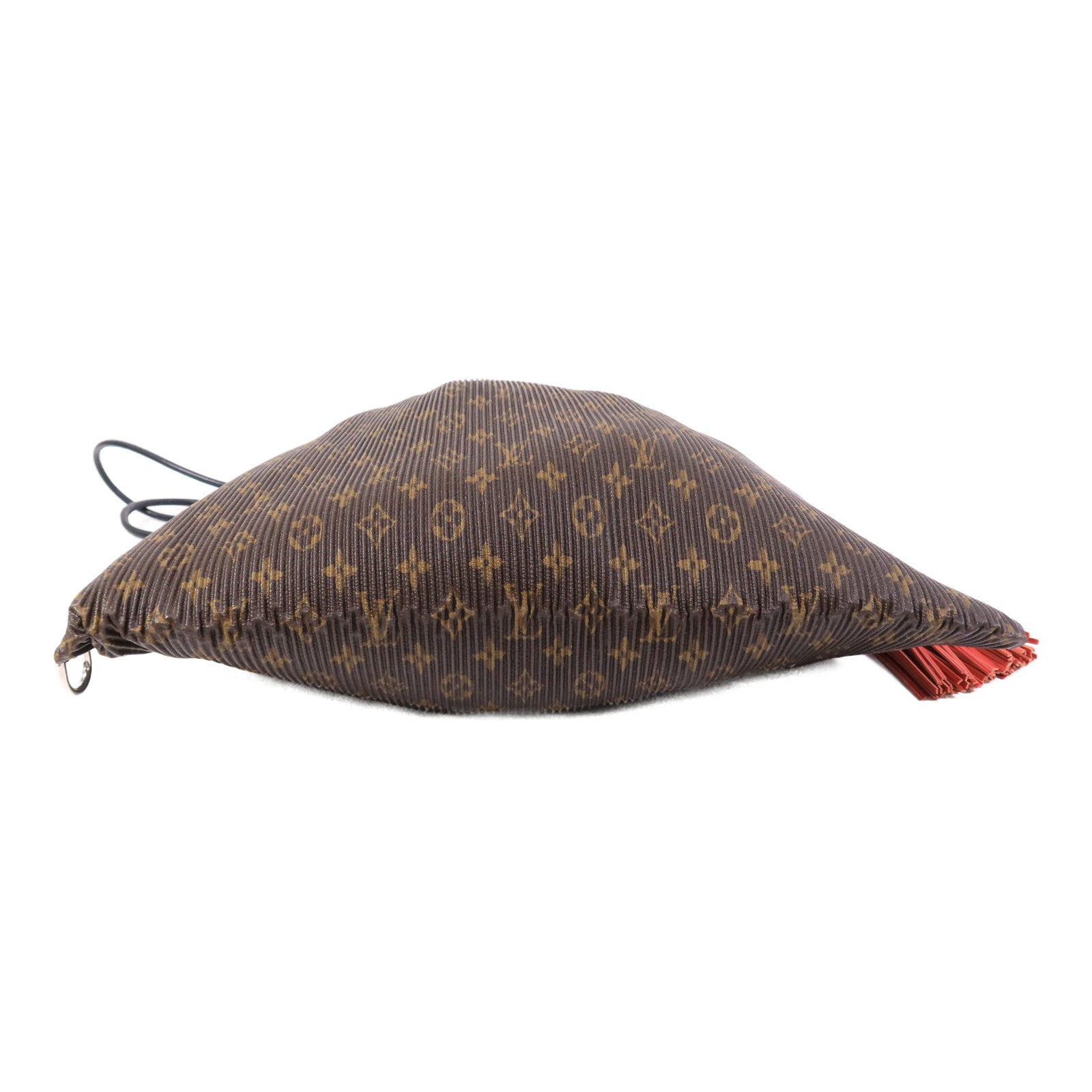 LOUIS VUITTON 塗層帆布Pleated Explorer肩背袋