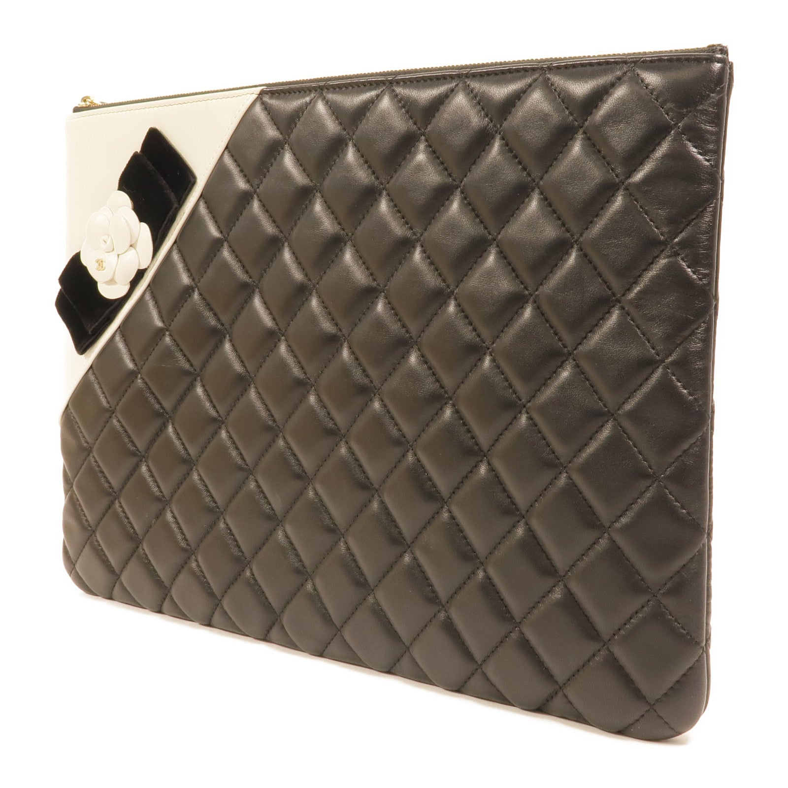 CHANEL 羊皮皮革Matelasse Coco Mark手拿包