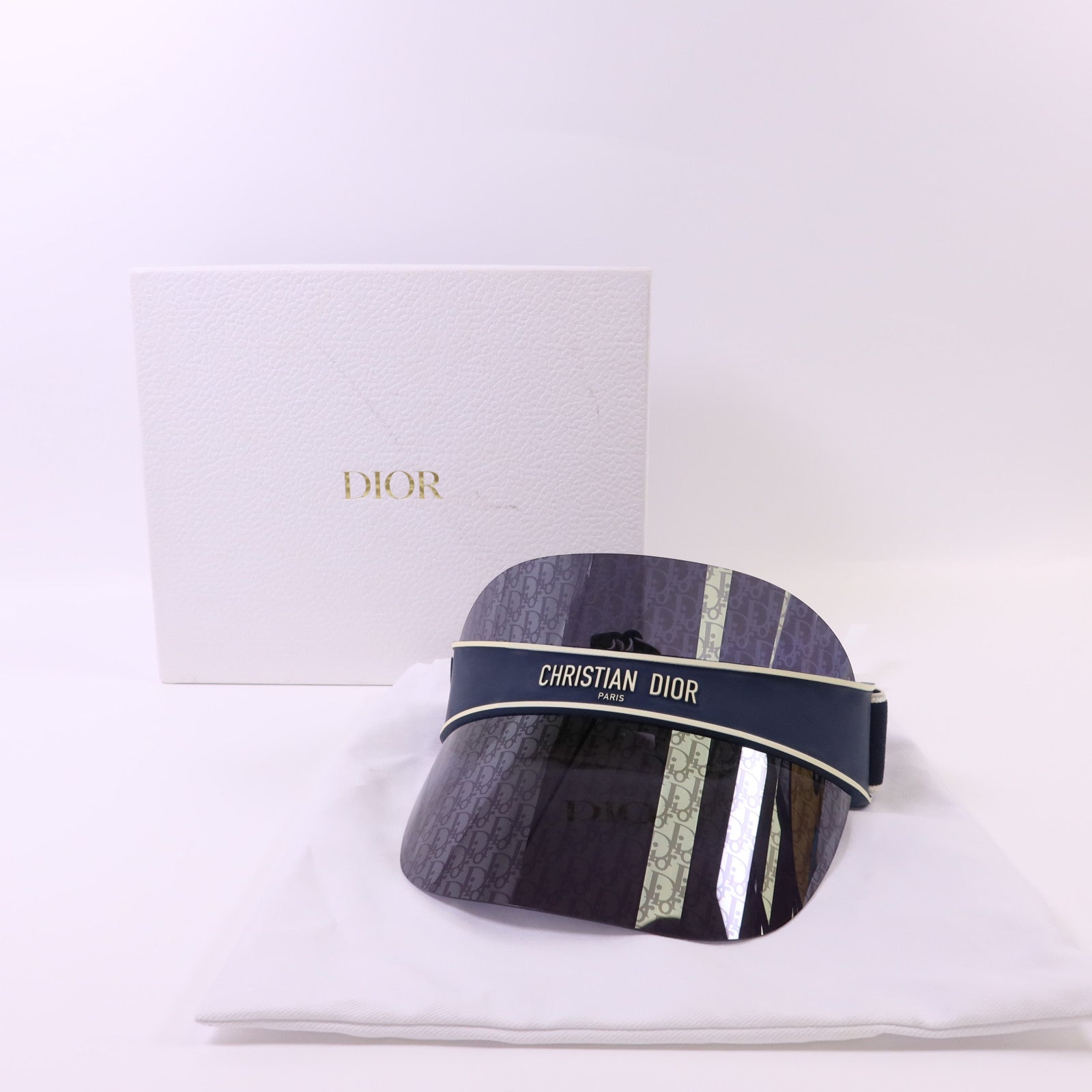 Dior PVC Blue Dior Oblique Visor Hat帽子