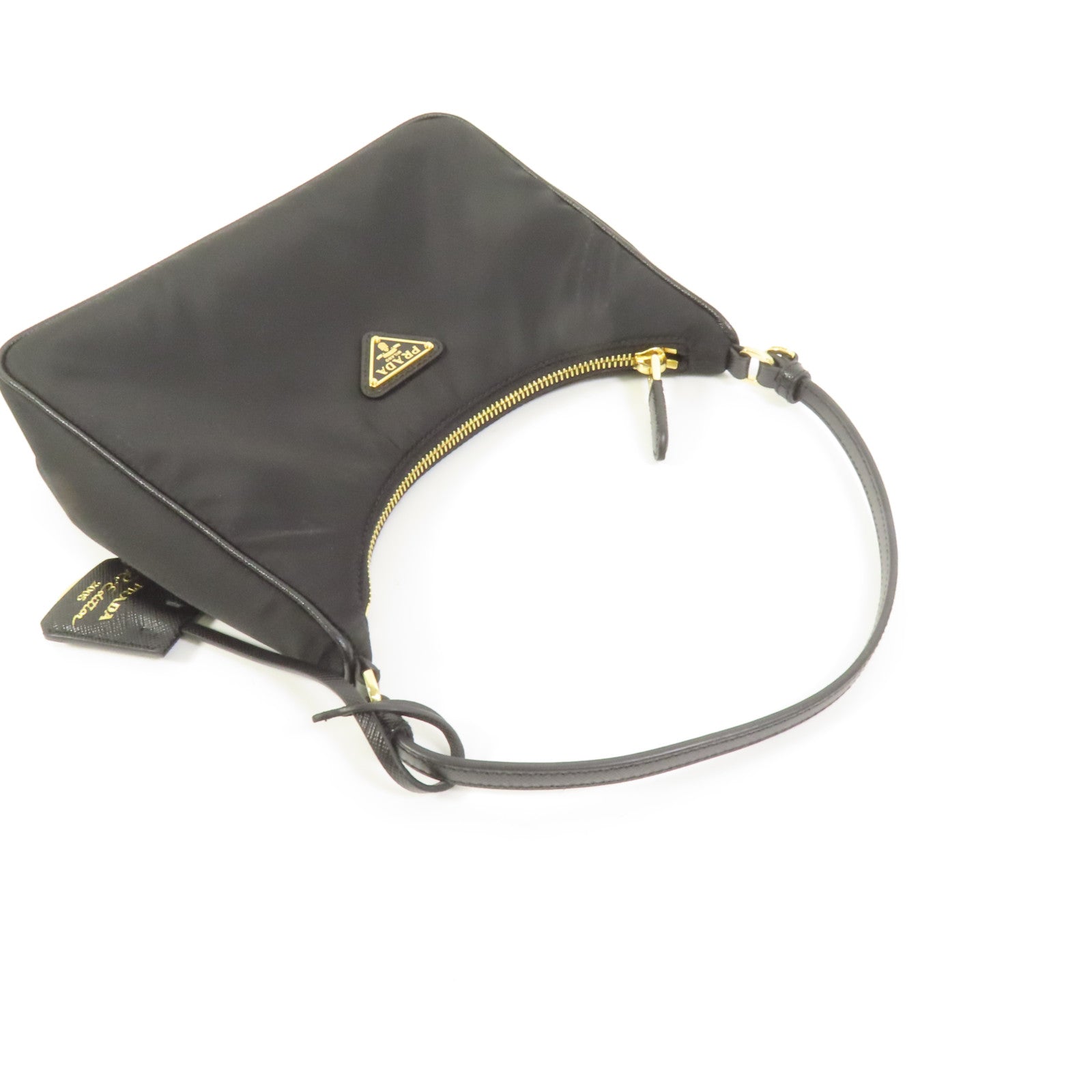 PRADA 尼龍Re-Edition 2005金扣手挽袋