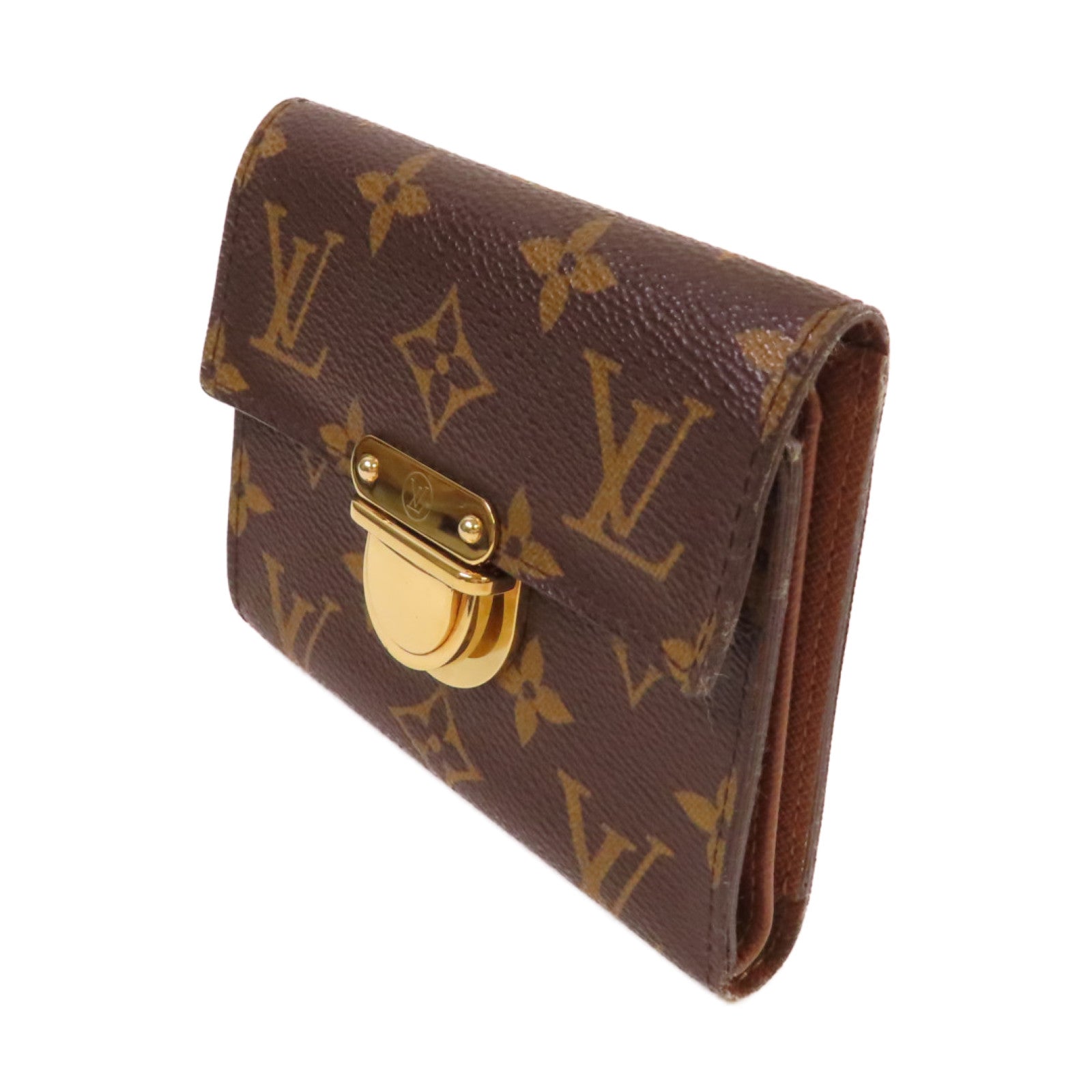 LOUIS VUITTON Monogram Portefeuille Koala Trifold Wallet金扣短錢包啡色