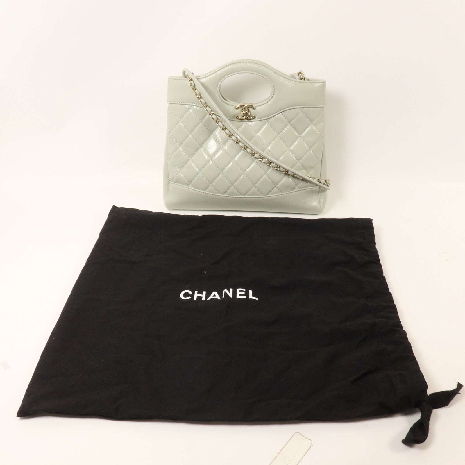 CHANEL 牛皮皮革Chanel 31 Mini鏈帶手挽肩背兩用袋