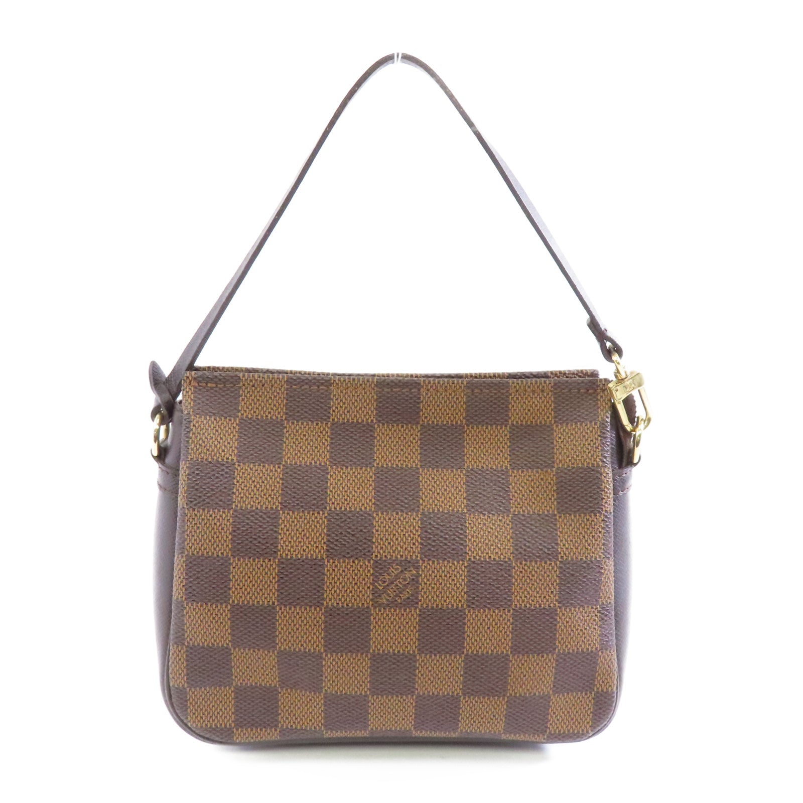 LOUIS VUITTON Damier Truth Makeup Bag金扣手挽袋啡色