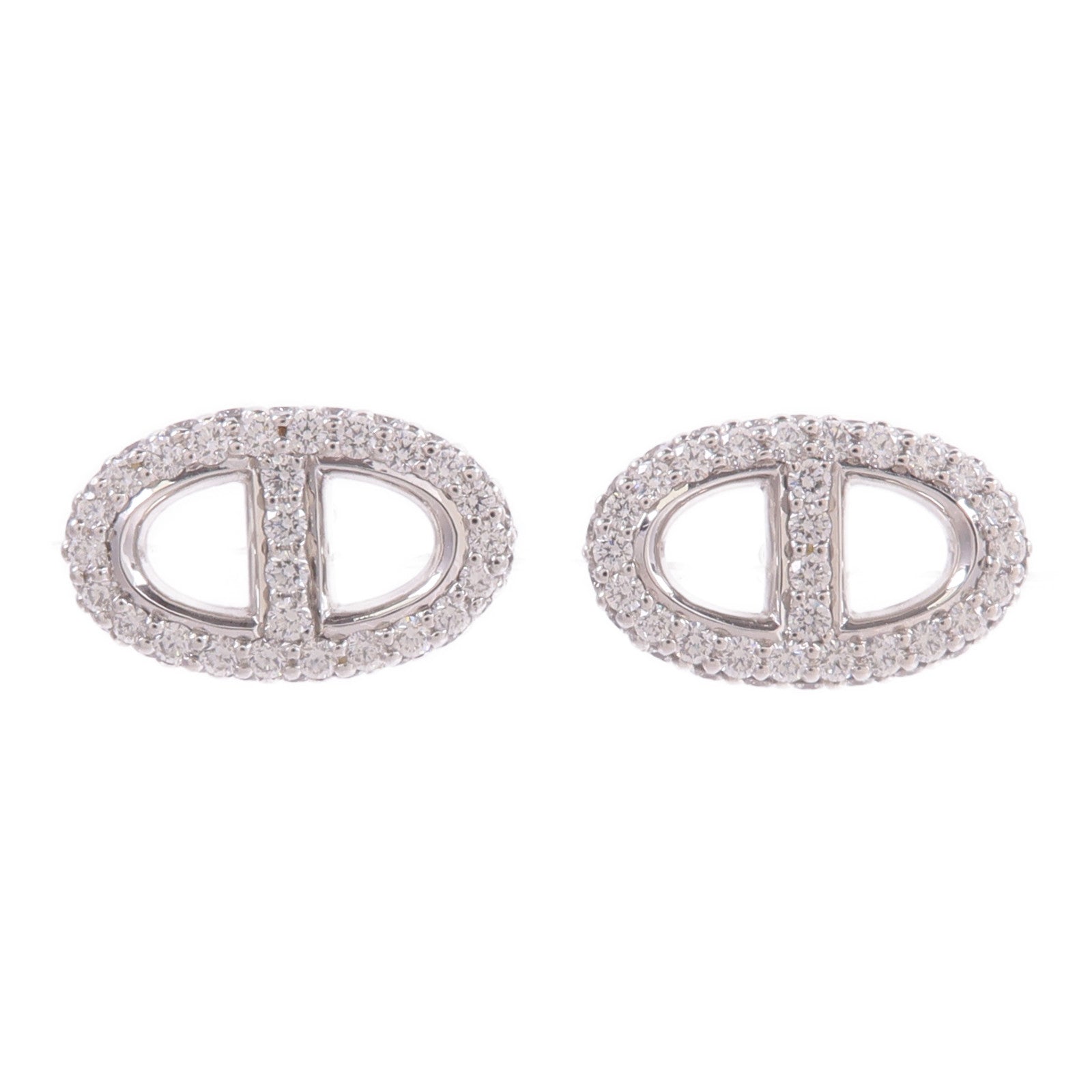 HERMES 18K白金Farandole Earrings鑽石耳環