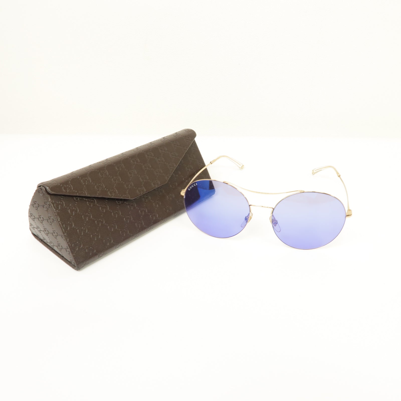 GUCCI 【激減優惠】PVC Sunglasses太陽眼鏡藍色/金色