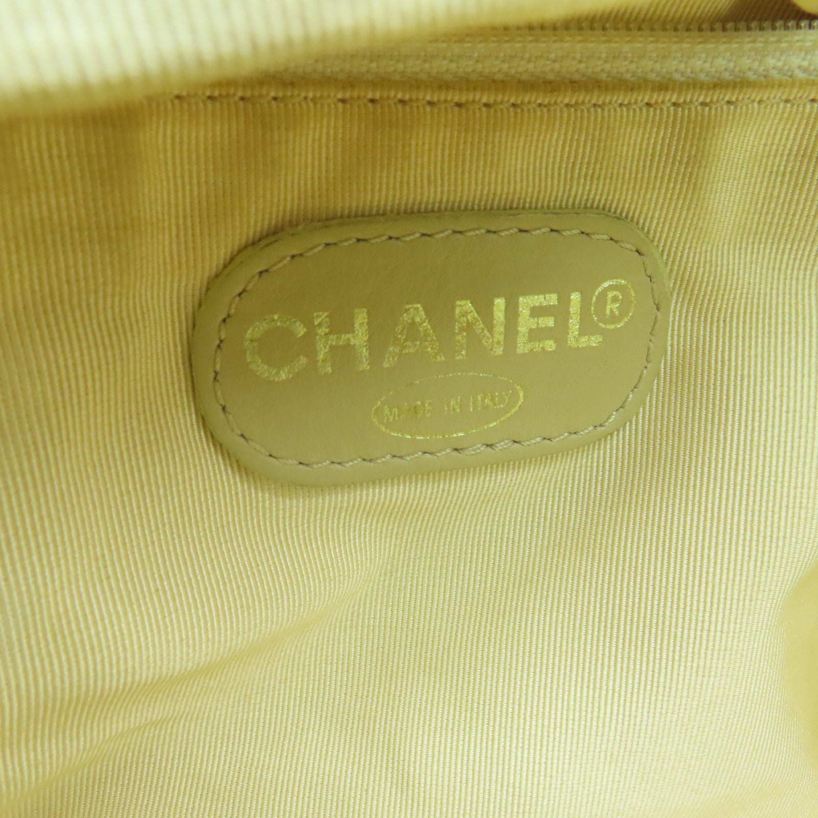 CHANEL 羊皮皮革Shoulder Bag肩背袋米色