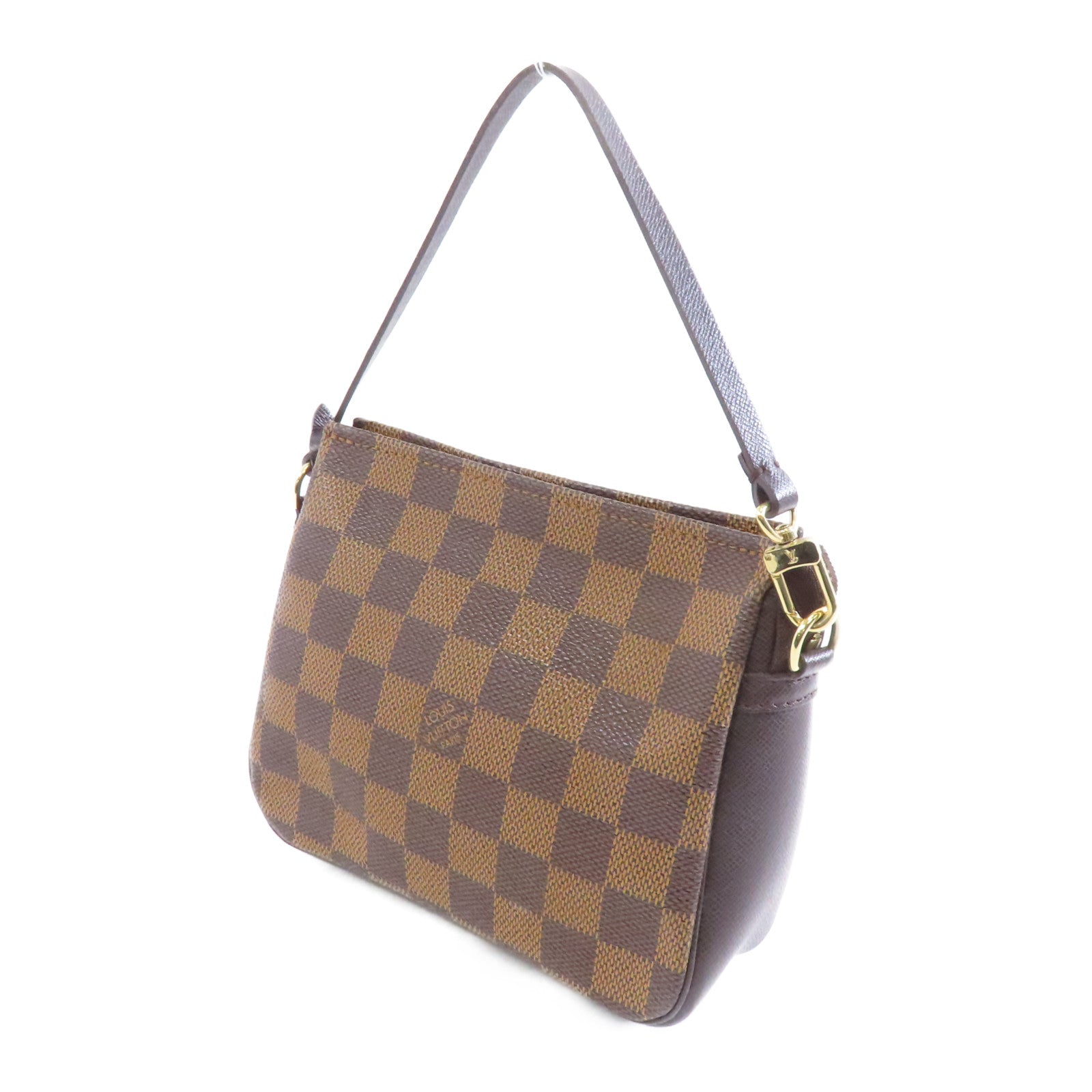 LOUIS VUITTON Damier Truth Makeup Bag金扣手挽袋啡色
