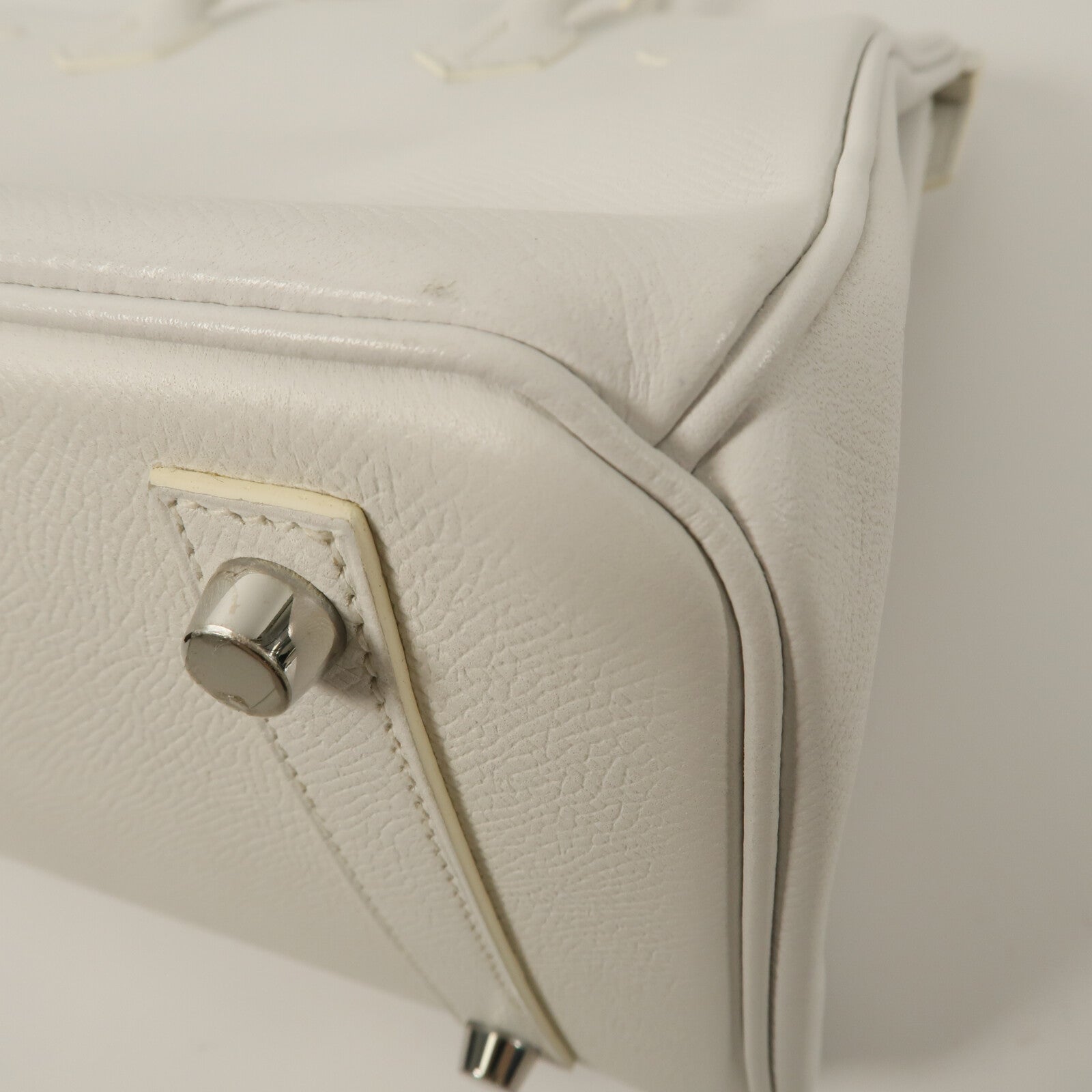 HERMES Epsom皮革Birkin 30手挽袋Blanc
