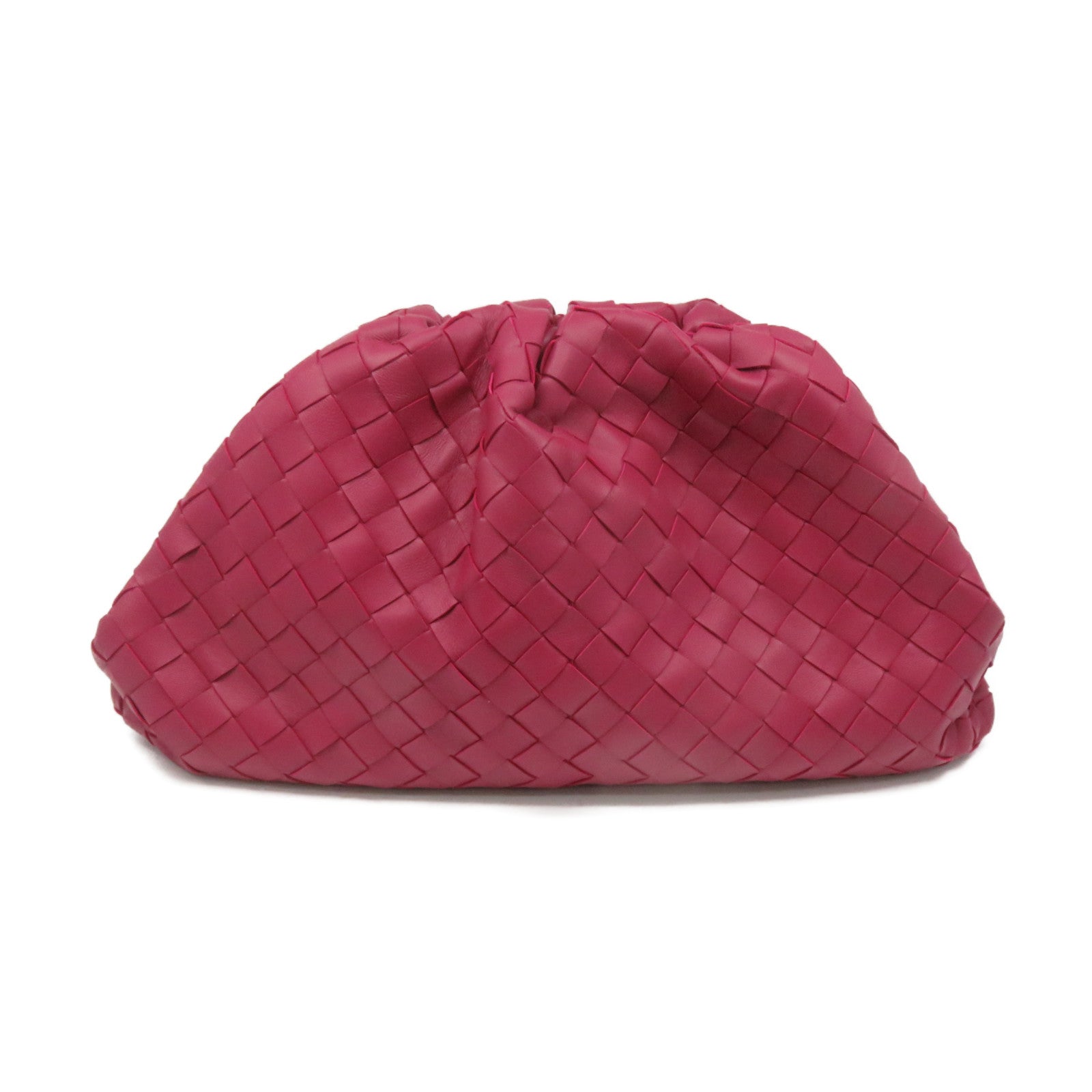 BOTTEGA VENETA 【清倉大減價】織紋皮革Clutch Bag手拿包酒紅色