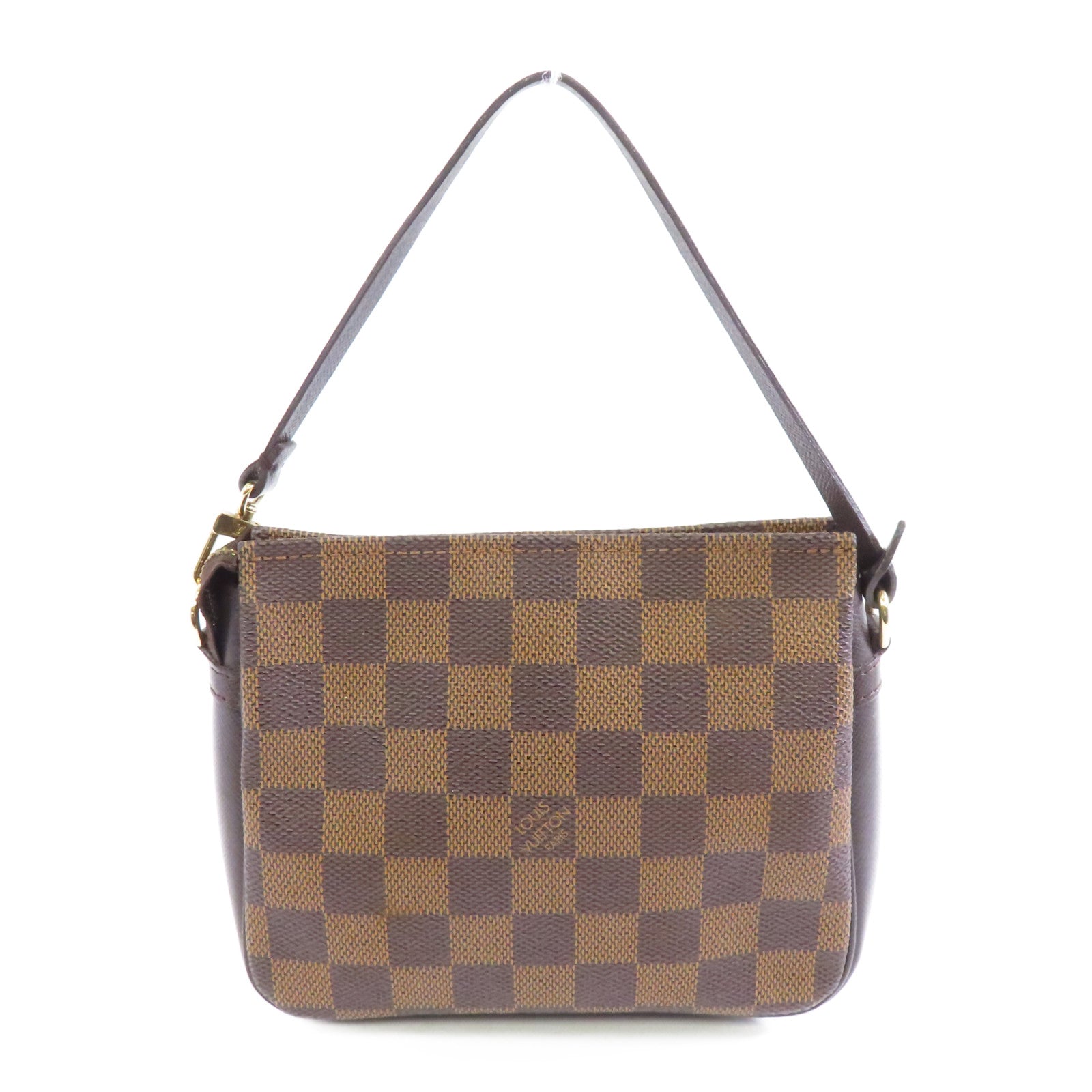LOUIS VUITTON Damier Truth Makeup Bag金扣手挽袋啡色