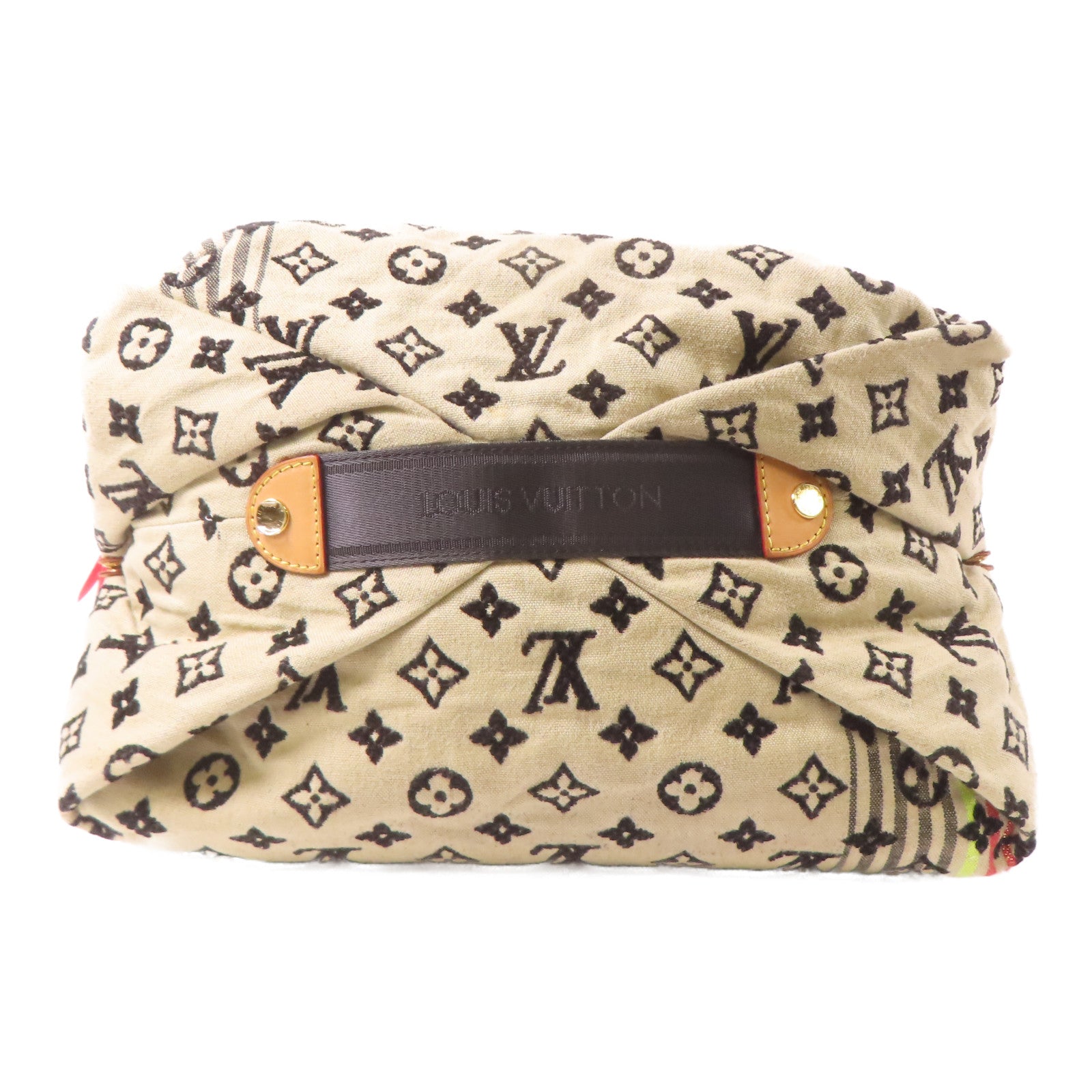 LOUIS VUITTON 帆布Bohemian金扣肩背袋米色/黑色