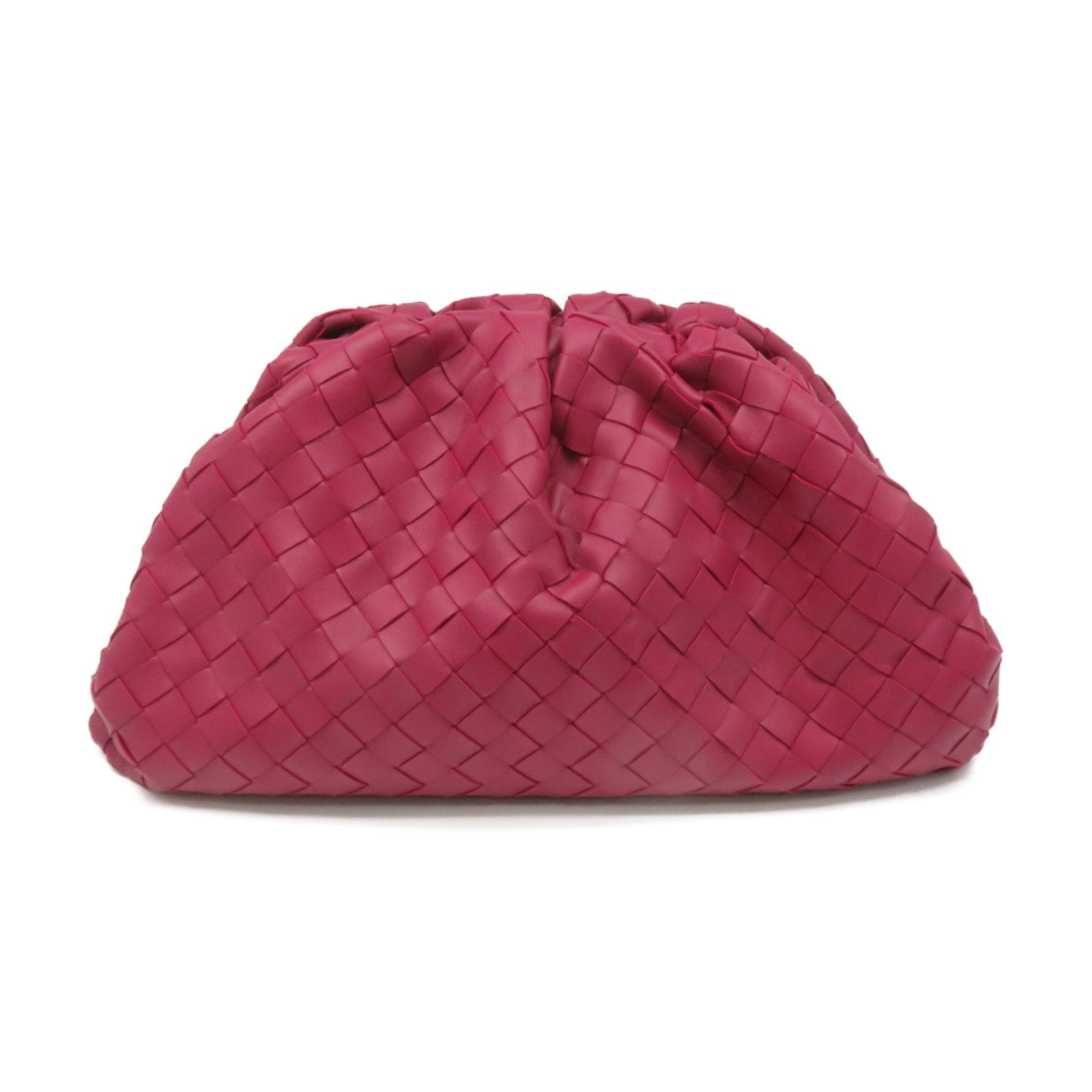BOTTEGA VENETA 【清倉大減價】織紋皮革Clutch Bag手拿包酒紅色