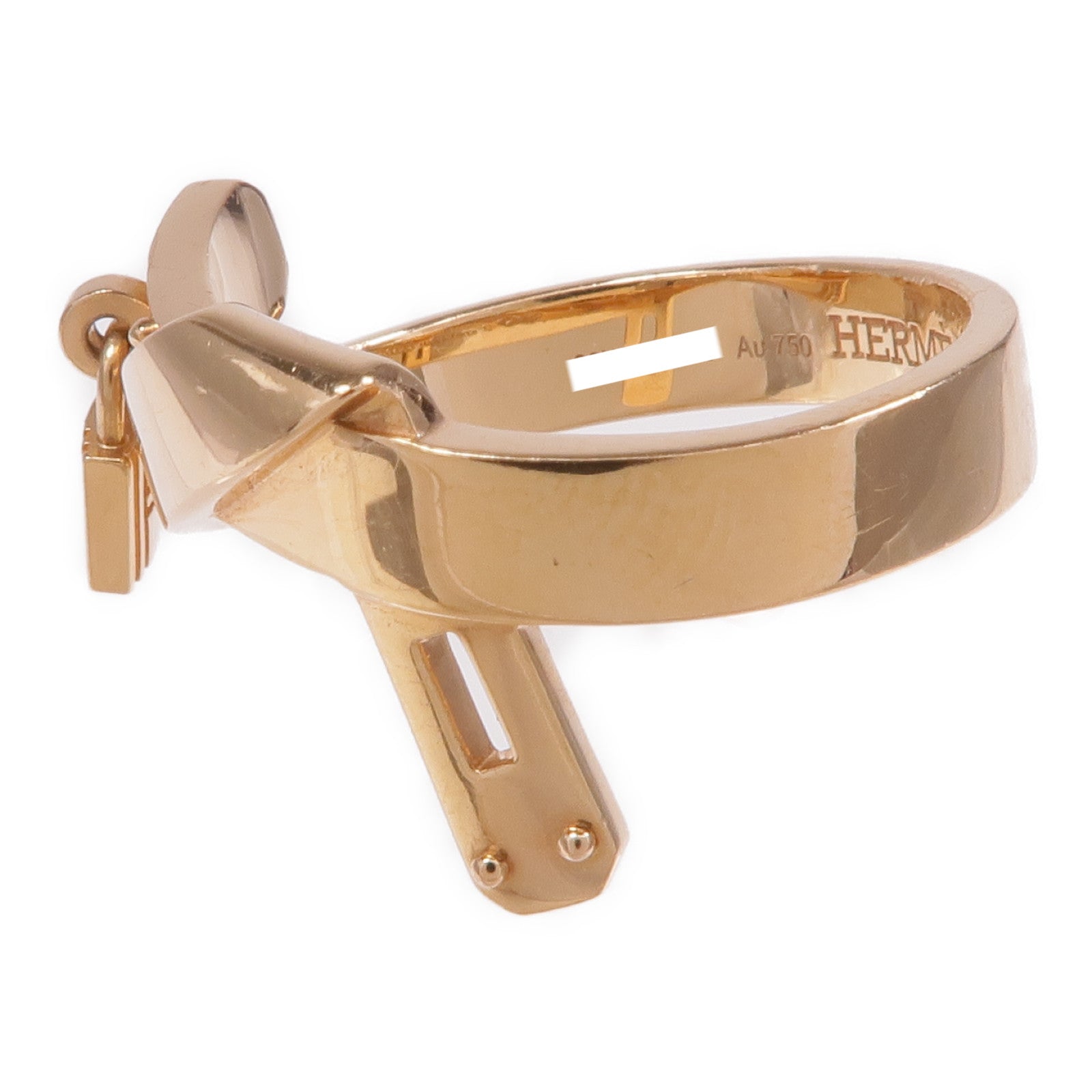 HERMES 18K玫瑰金Kelly Gavroche Ring戒指Hermes#52/US#6