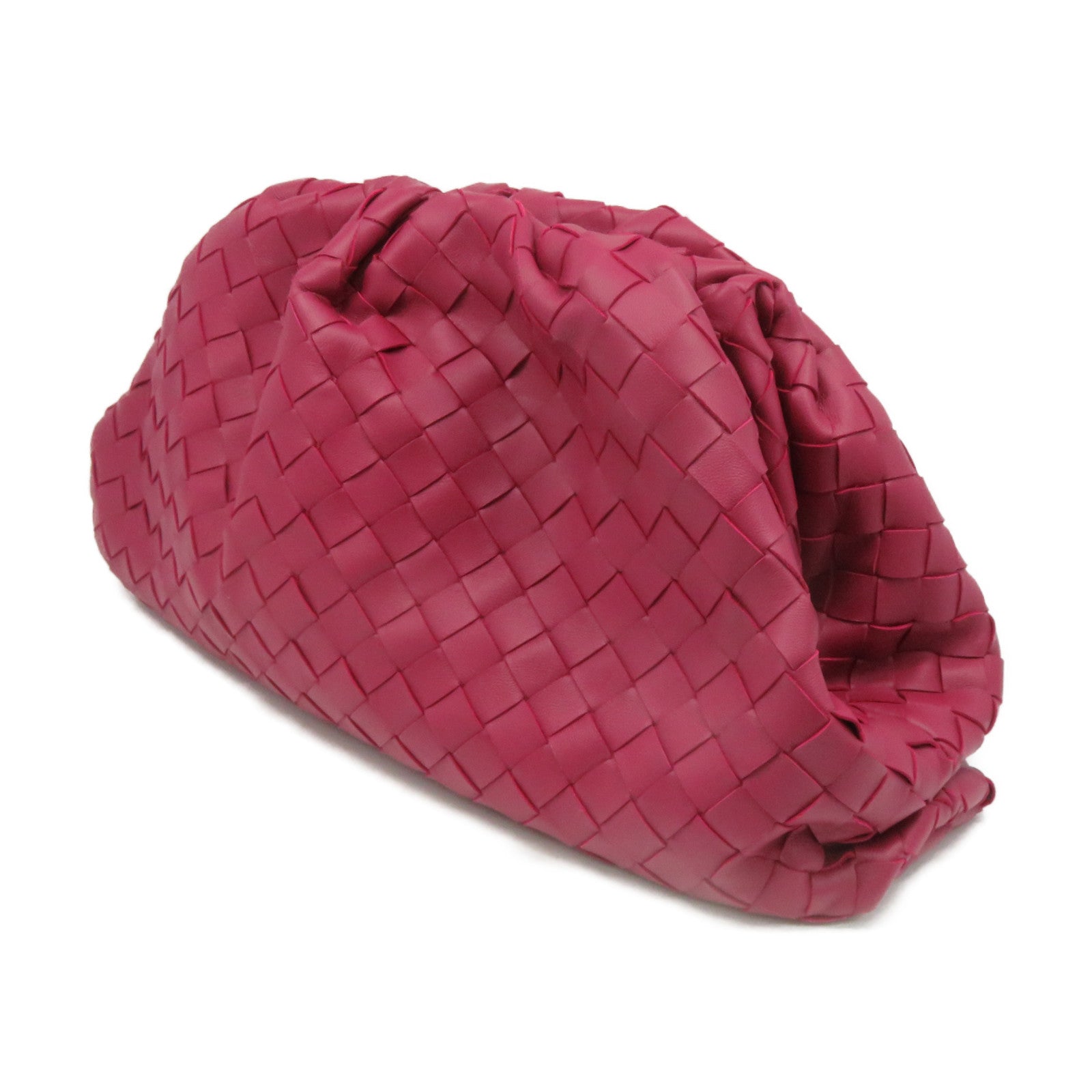 BOTTEGA VENETA 【清倉大減價】織紋皮革Clutch Bag手拿包酒紅色