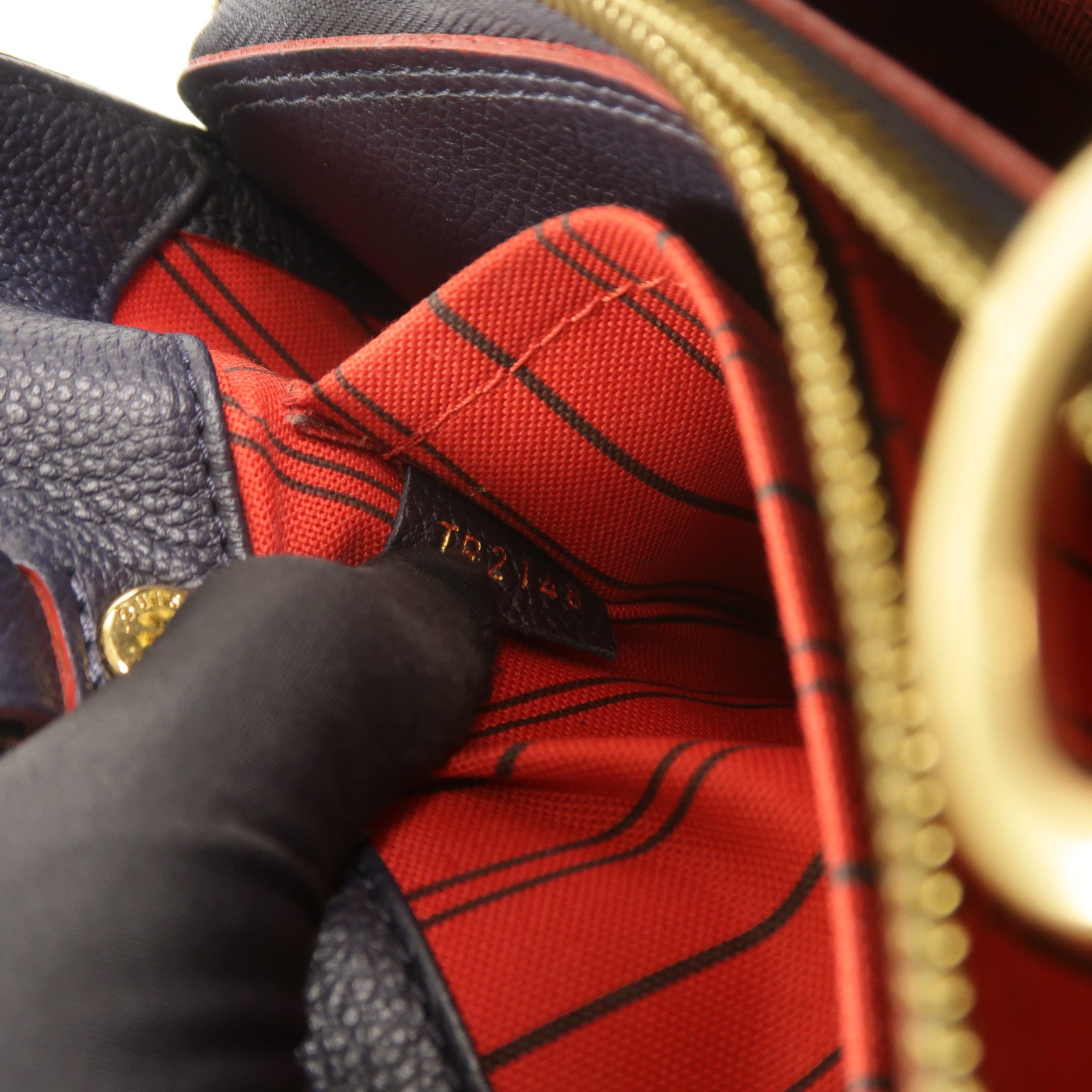 LOUIS VUITTON Monogram Empreinte Montaigne BB手挽肩背兩用袋