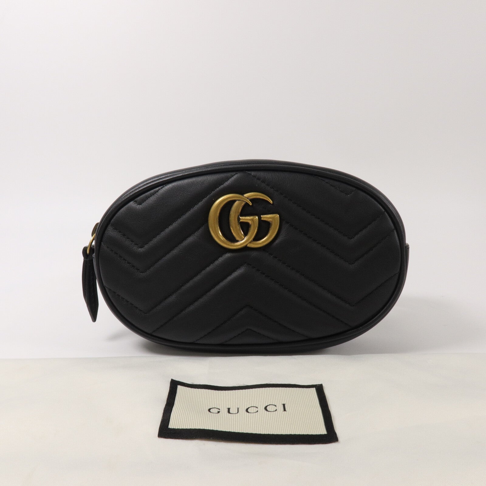 GUCCI 牛皮皮革GG Marmont Belt Bag腰包