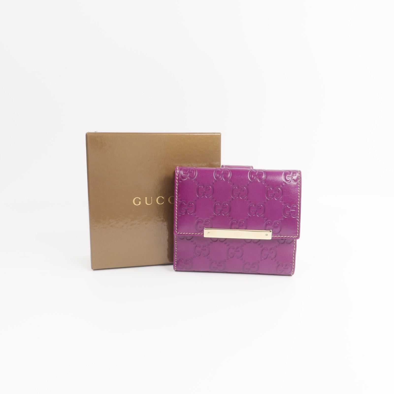GUCCI 牛皮皮革Fold Wallet錢包