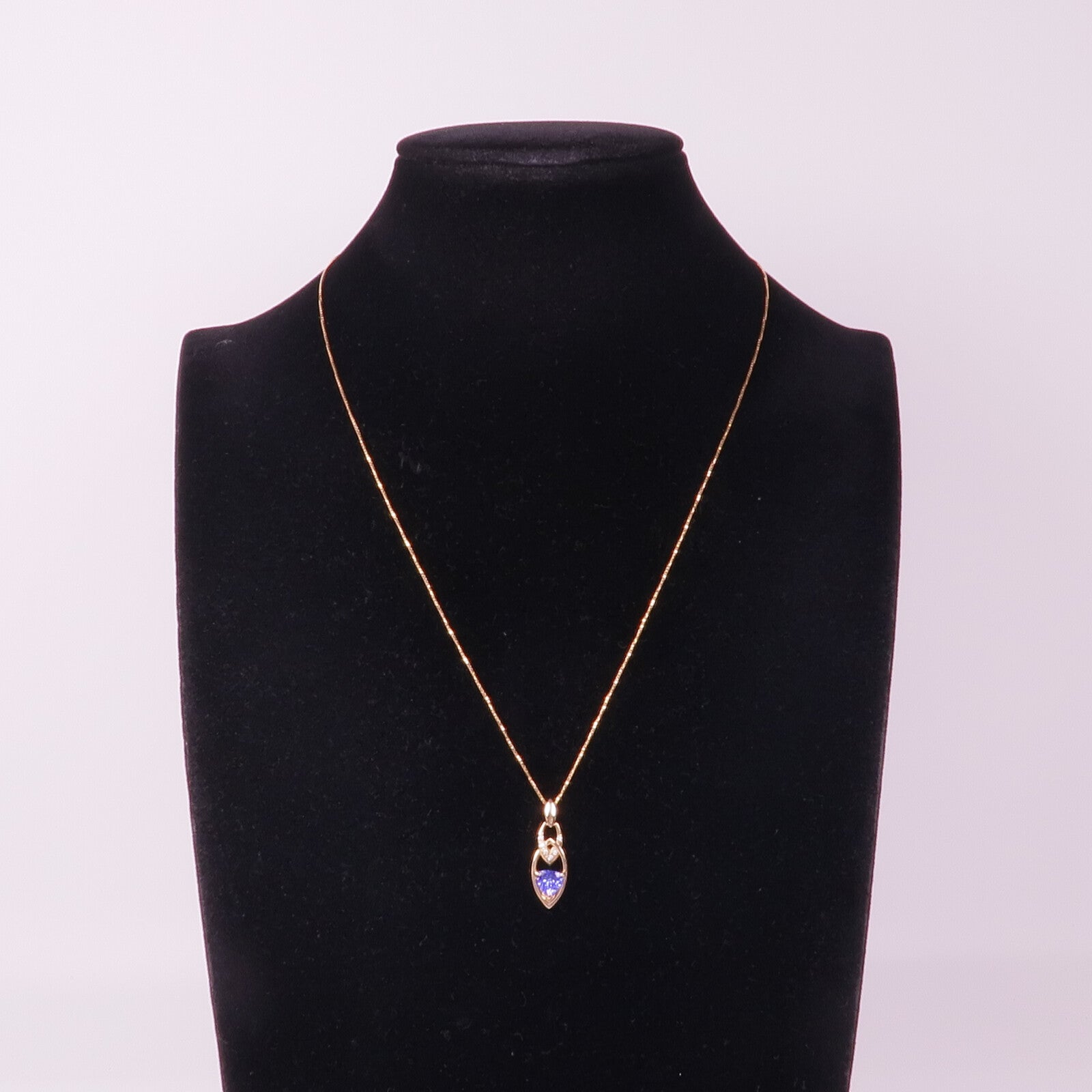 JEWELRY 18K玫瑰金Tanzanite Diamond Necklace坦桑石/鑽石項鍊