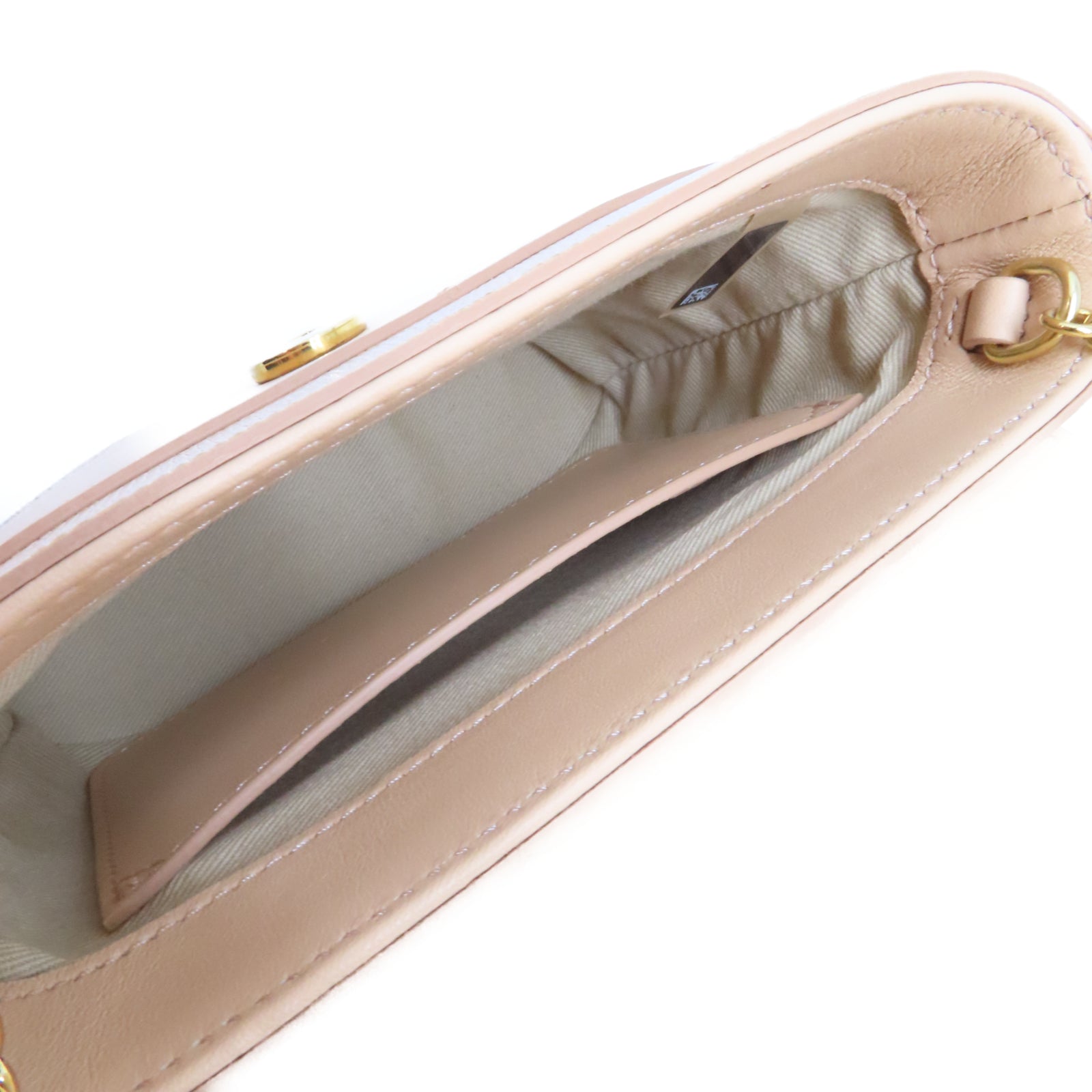 Chloe 【激減優惠】牛皮皮革Aby Lock金扣手挽鍊帶肩背兩用袋米色